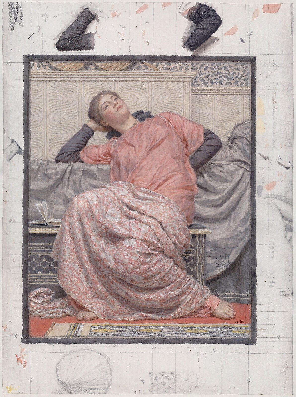 An Open Book, Albert Joseph Moore, ca. 1884