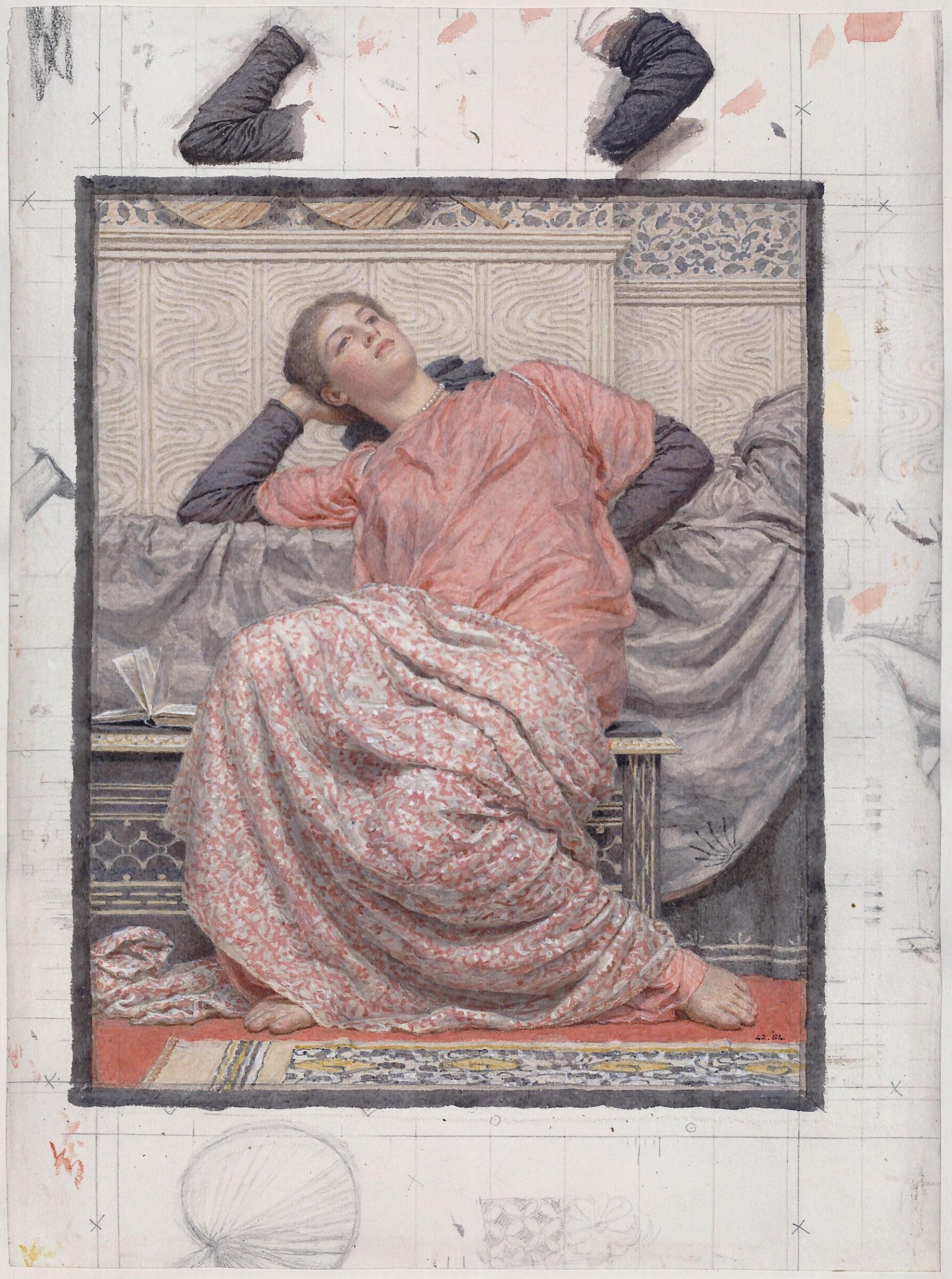An Open Book, Albert Joseph Moore, ca. 1884