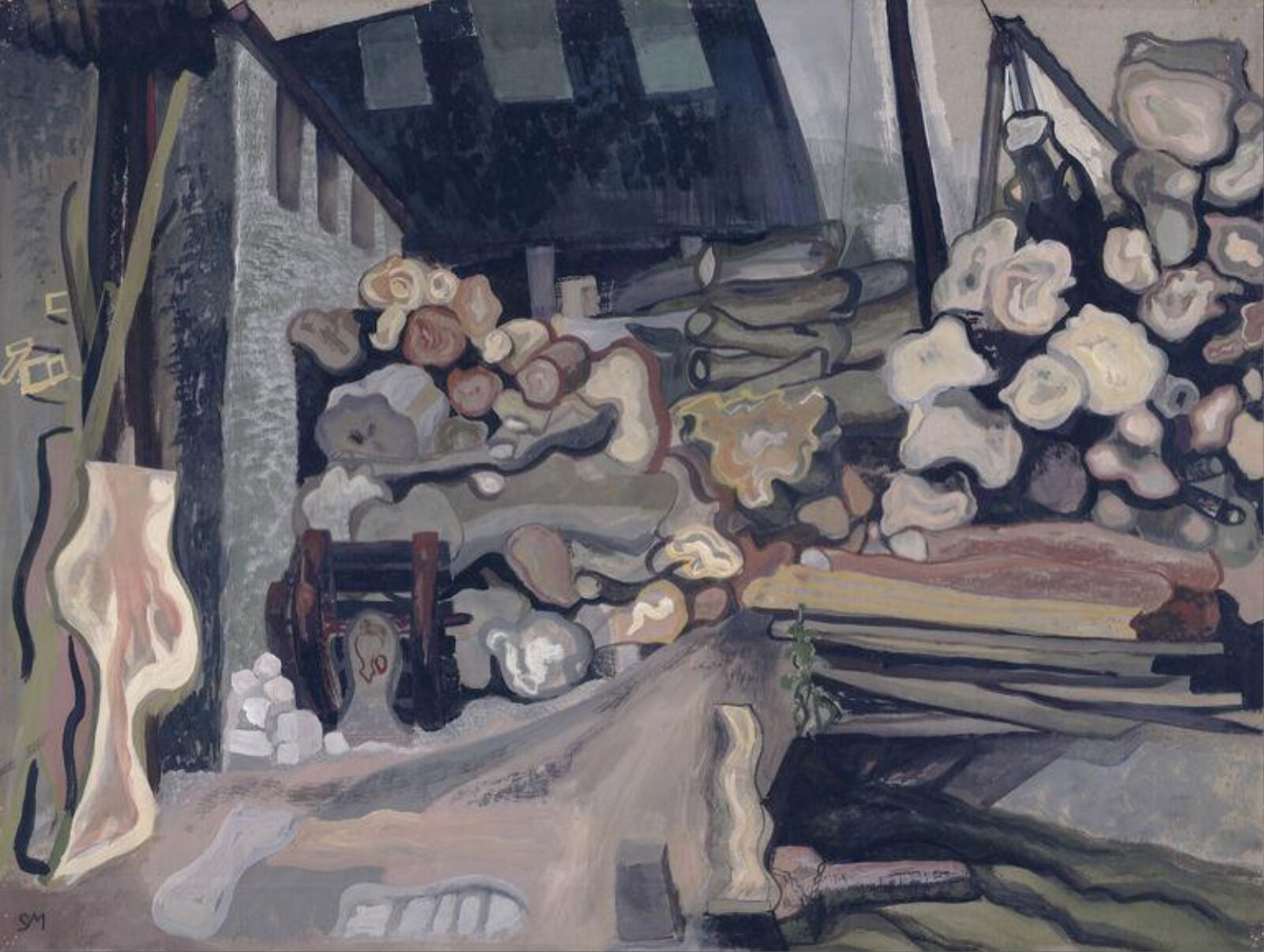 Timber Yard, Sylvia Melland, ca. 1935