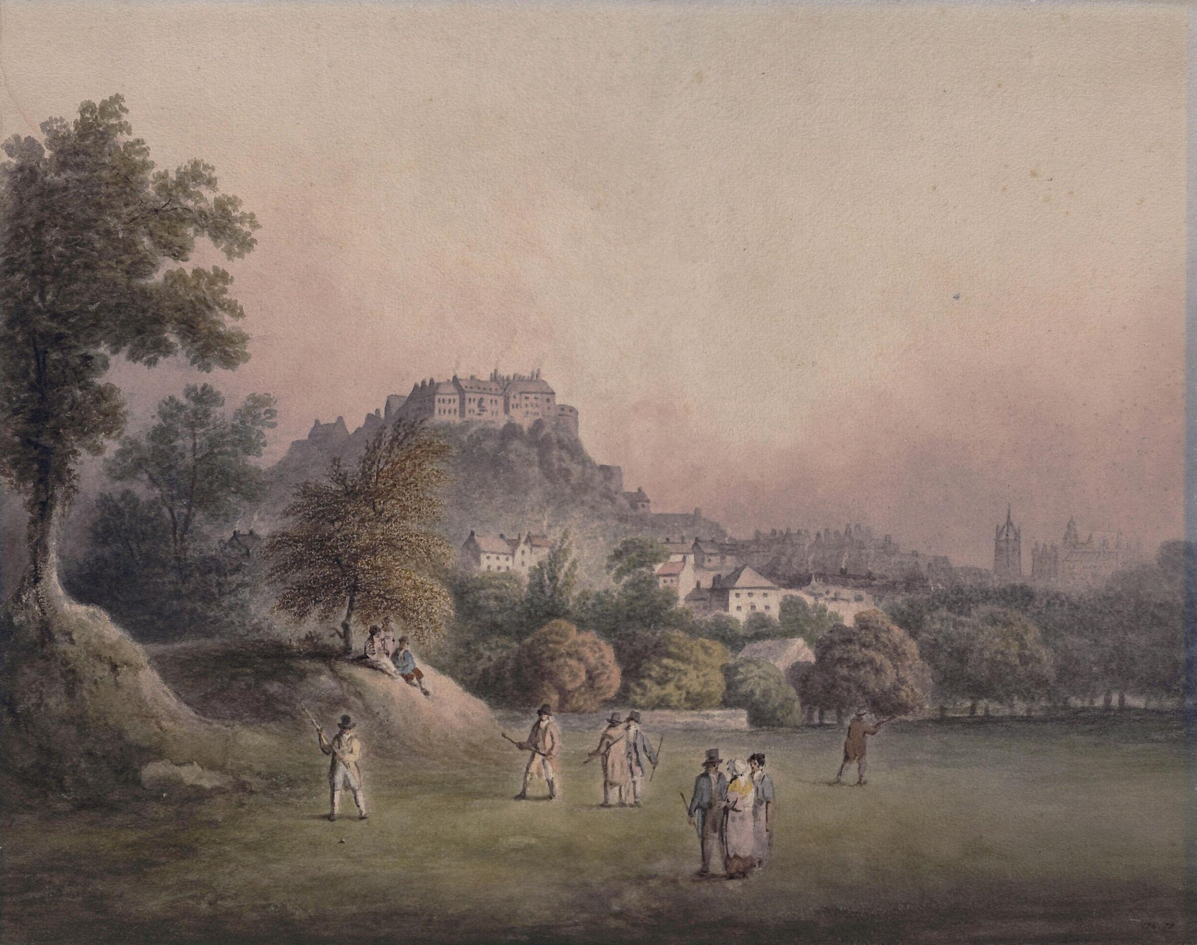 Edinburgh from Bruntsfield Links, Francis Nicholson, late 18th century-early 19th century