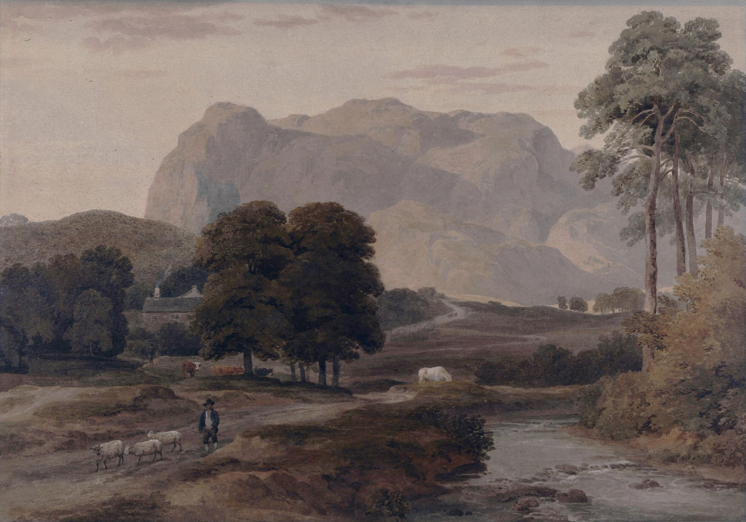 Landscape with Mountains, Ramsay Richard Reinagle, ca. 1800-60