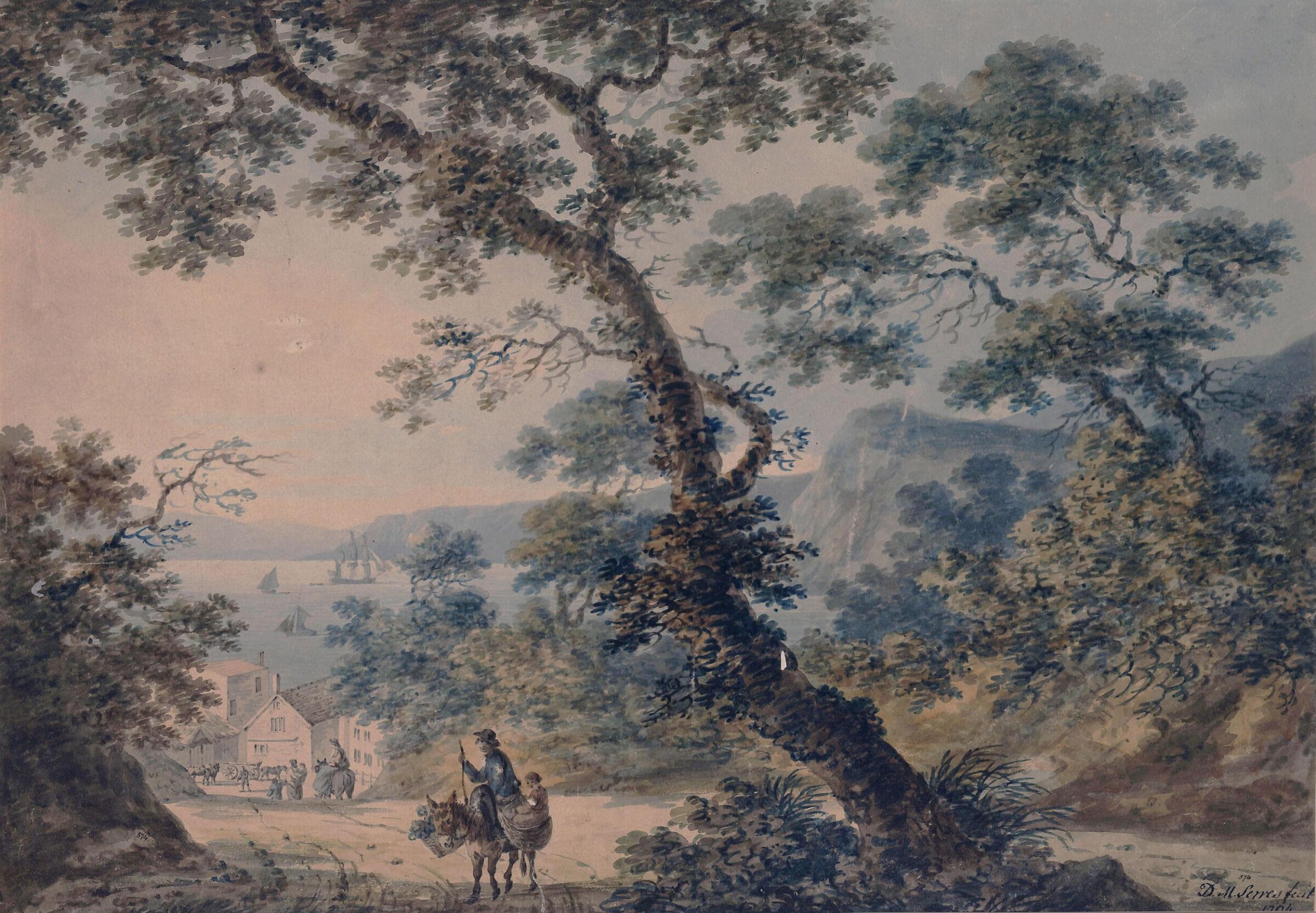 Village on the seashore, Serres, 1794