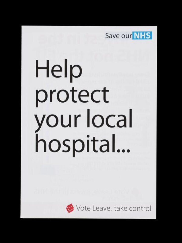 Vote Leave 'Help protect your local hospital' Six page leaflet top image