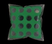 Green inflatable PVC pillow with circles thumbnail 2