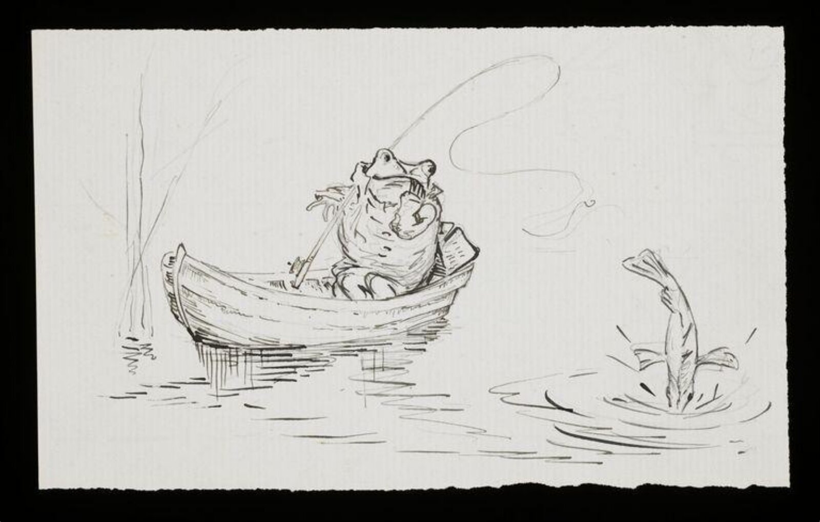 The frog losing his fish, Beatrix Potter, 1894