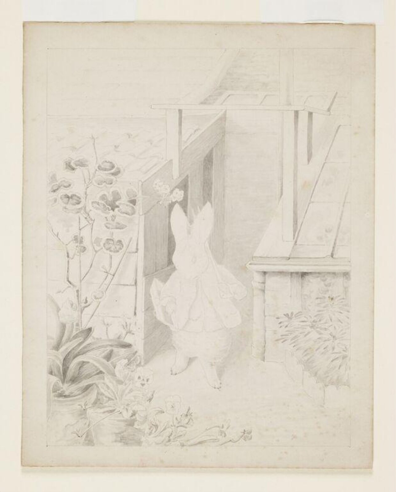 A rabbit gardener, Beatrix Potter, 1891
