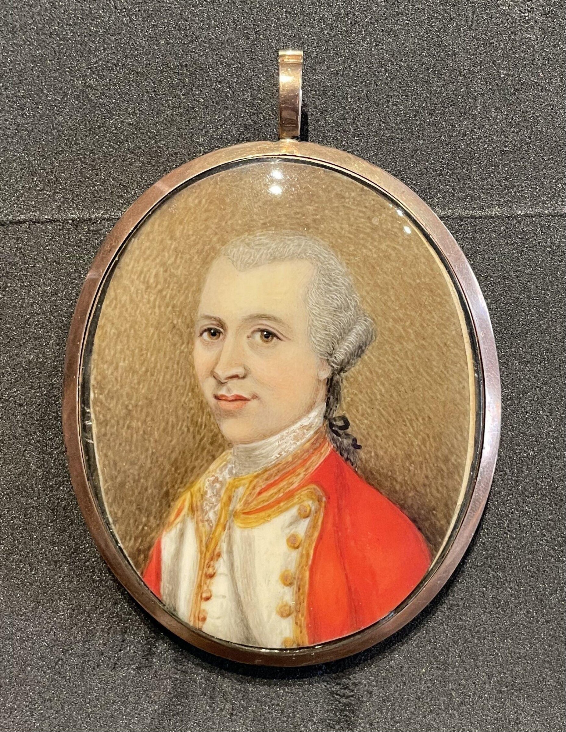 Portrait miniature of an unknown officer, Diana Hill, ca. 1780-1789