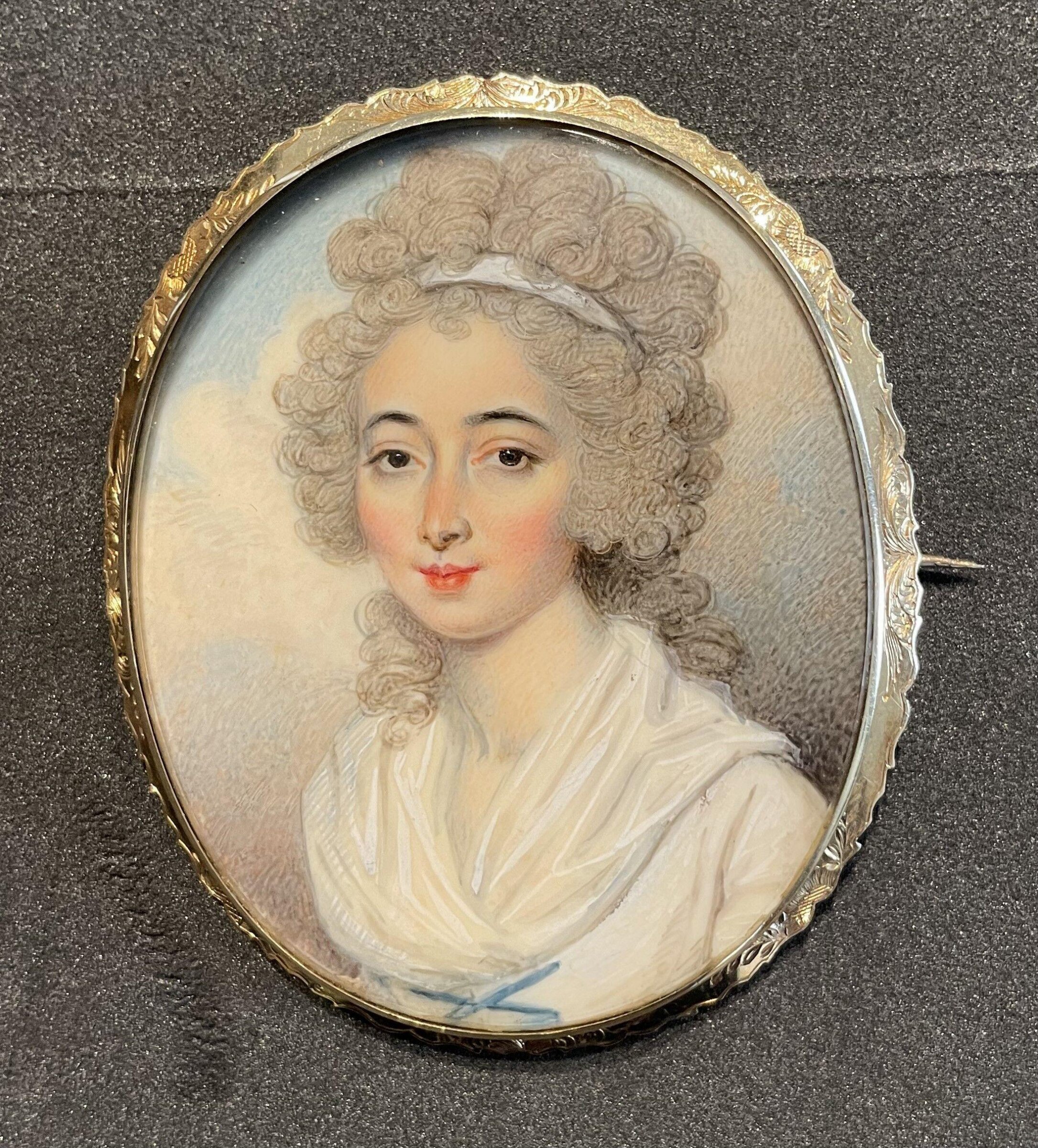 Portrait miniature of Mary Steuart (later Mary Powell), Diana Hill, c.1775-1800