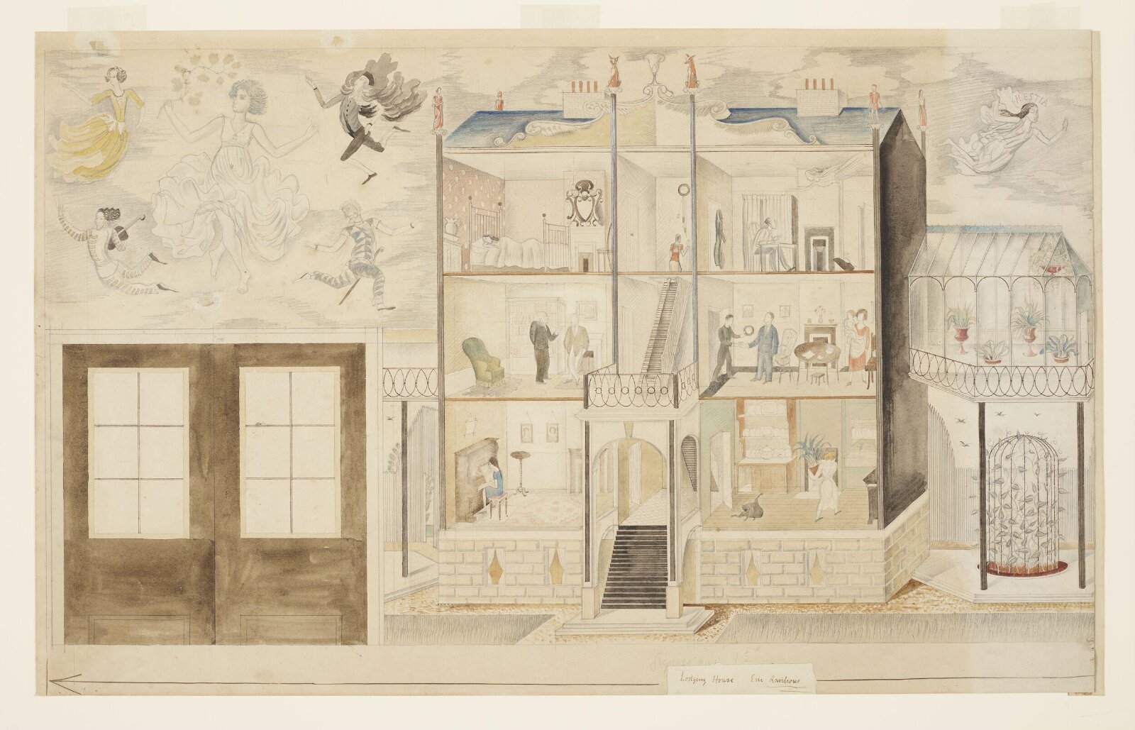 Lodging House, Eric Ravilious, 1929