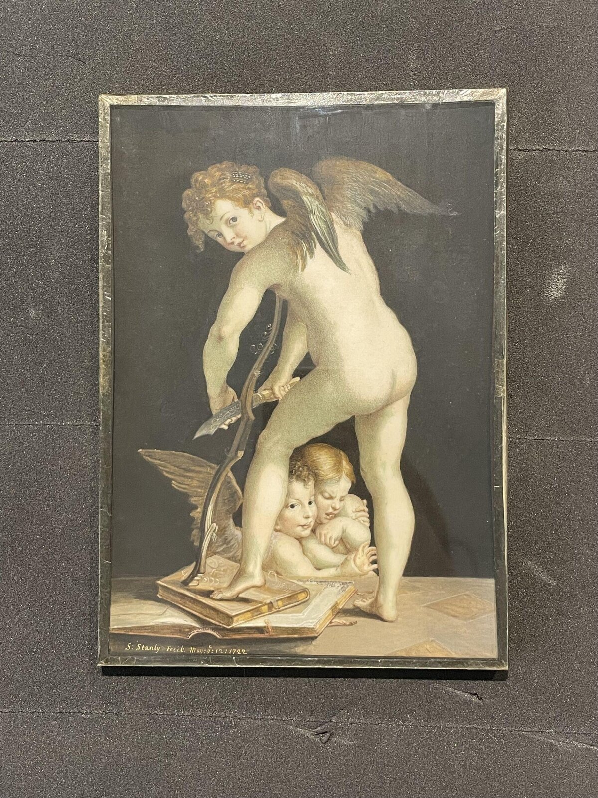 Cupid making a bow, Sarah Stanley, 12/05/1722