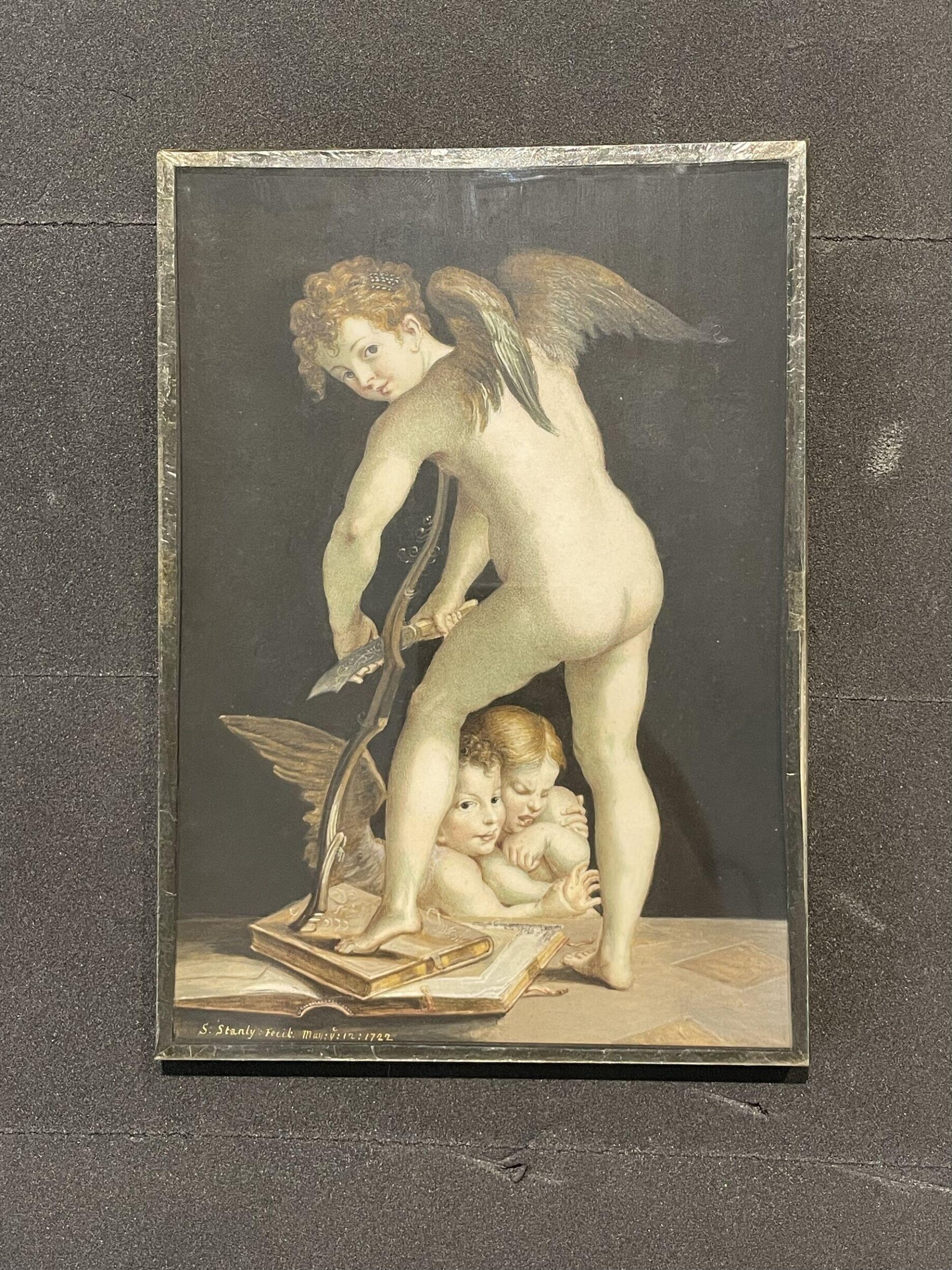 Cupid making a bow, Sarah Stanley, 12/05/1722