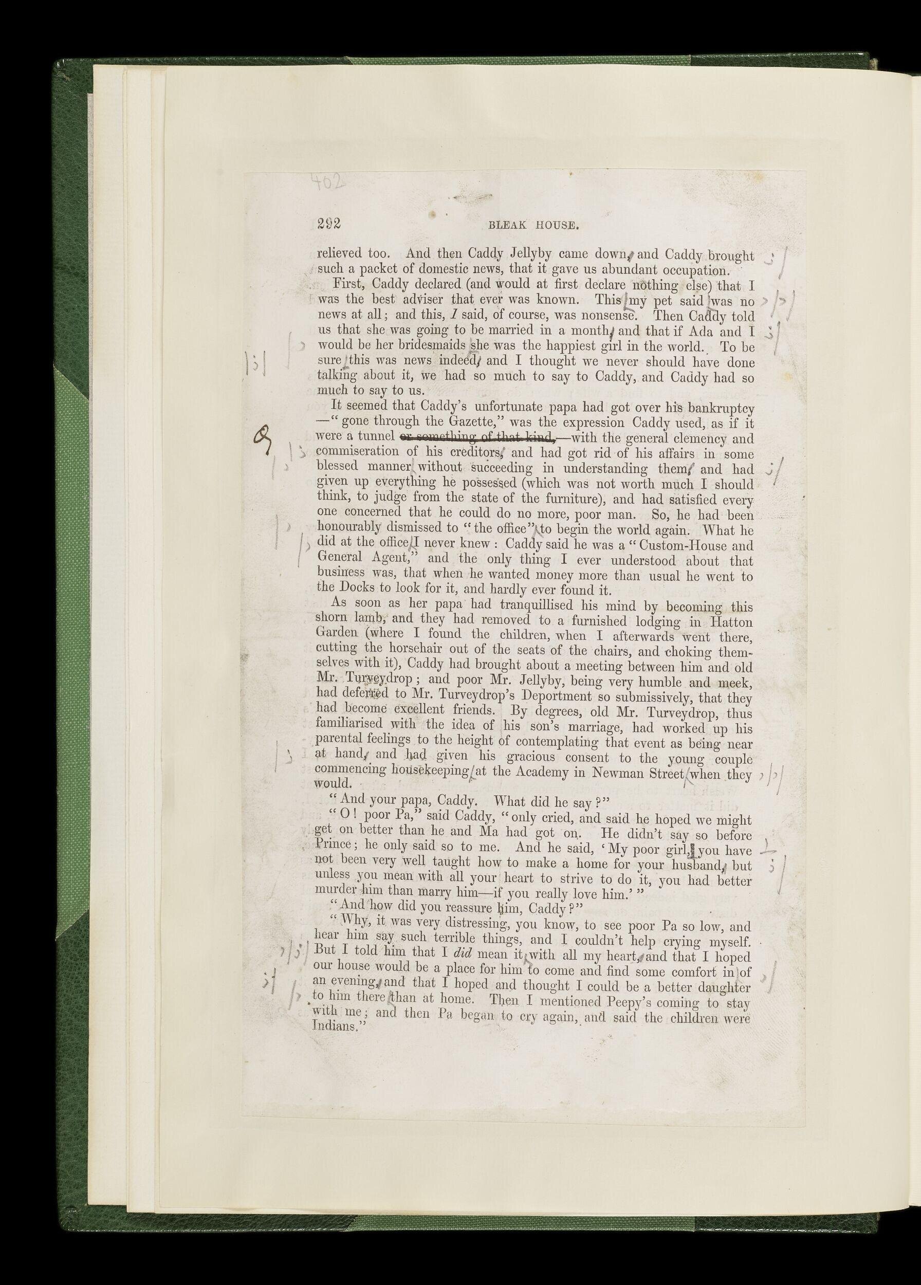 Corrected proofs of Bleak House vol. 2