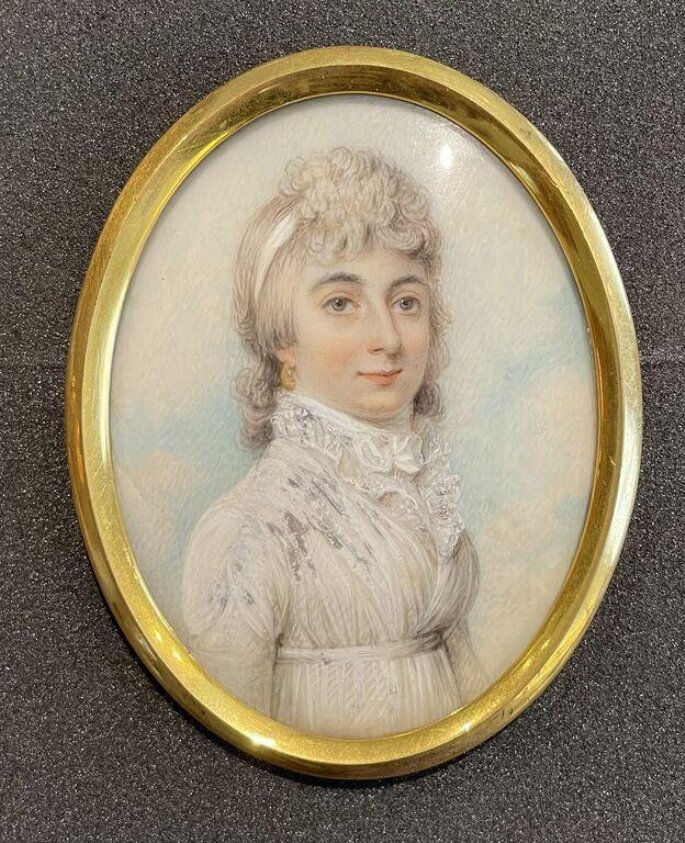 Portrait miniature of Mrs Margaret Deering