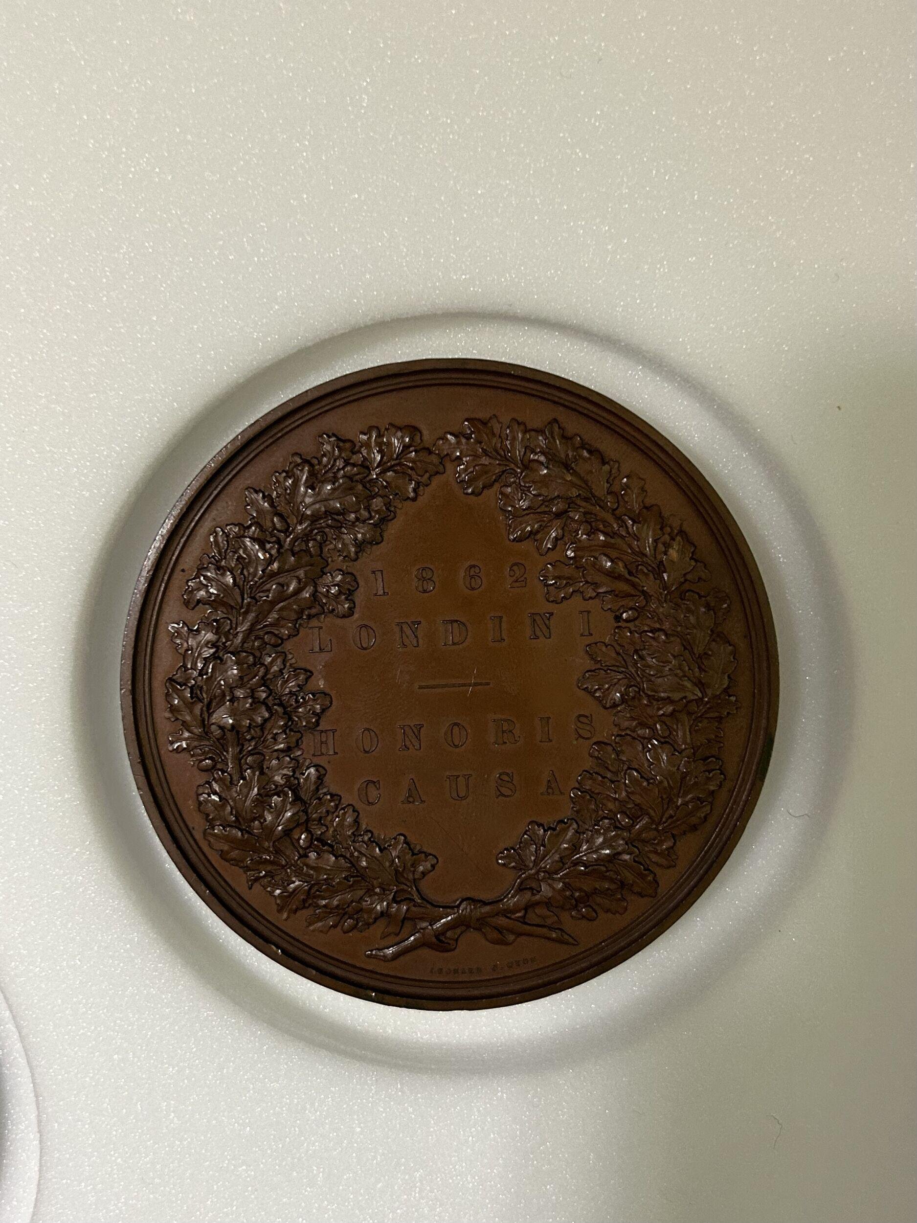 Prize medal 1862 London International Exhibition