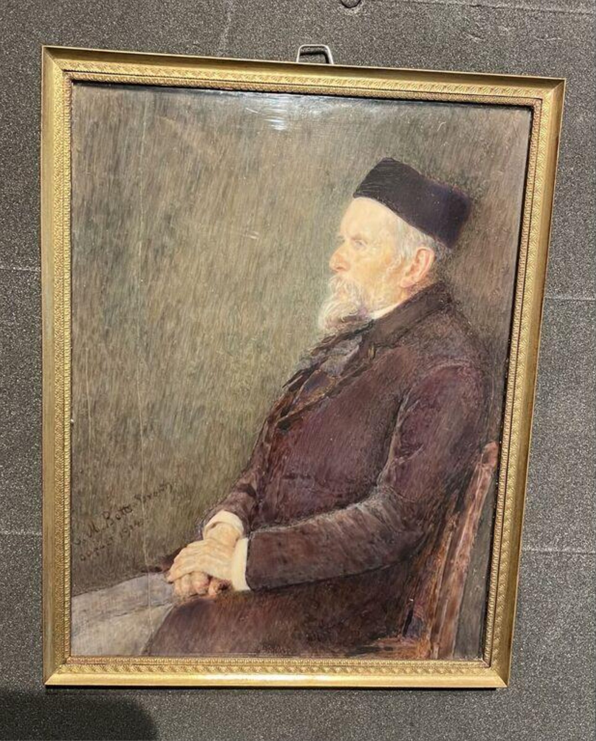 Portrait of M. Boesé, father-in-law of the artist., Edith Marian Bursey, 1914
