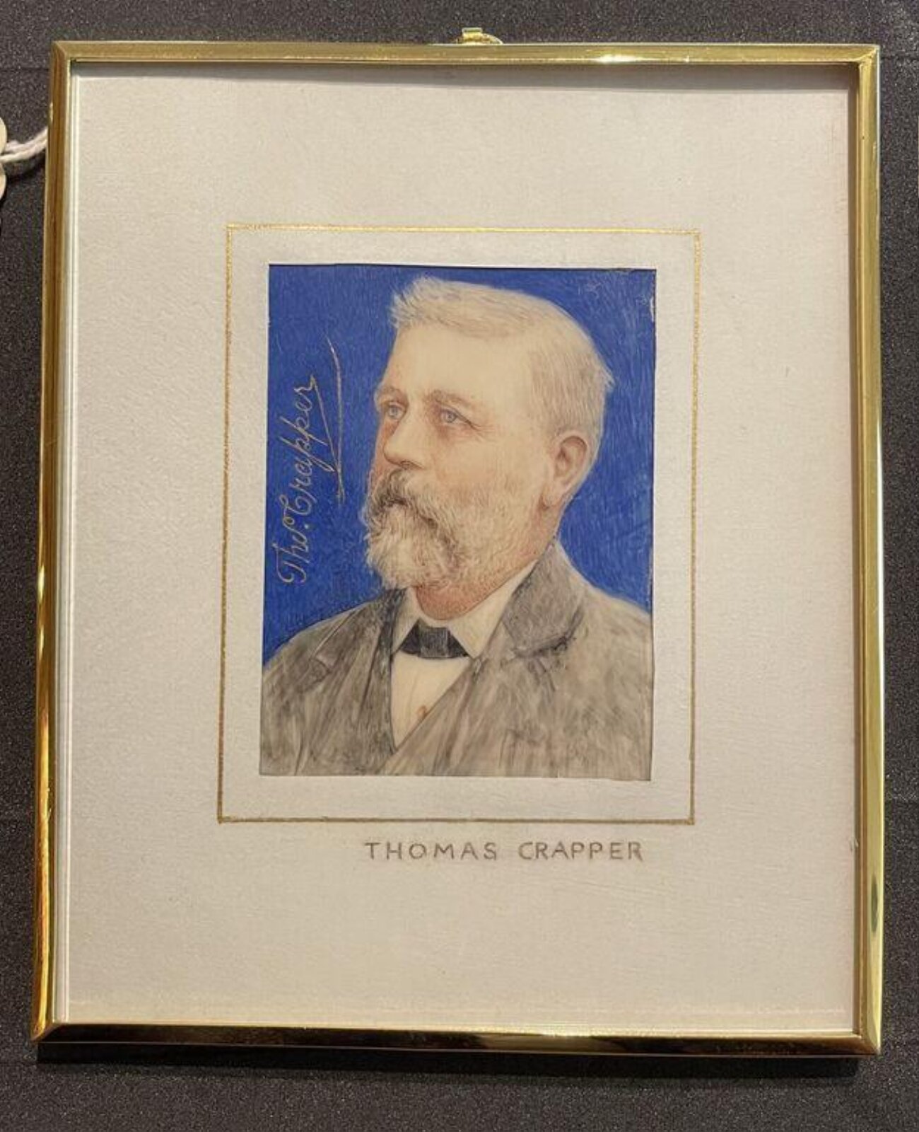 Portrait Miniature of Thomas Crapper, Edith M. Crapper, ca. 1917-1979