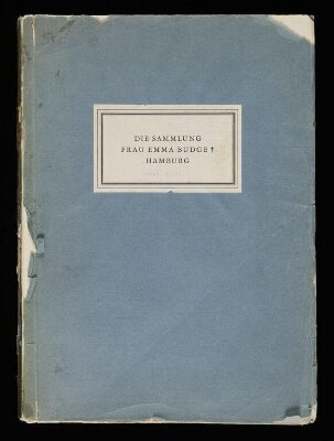 Die Sammlung Frau Emma Budge, Hamburg : Versteigerung am 27., 28. und 29. September 1937