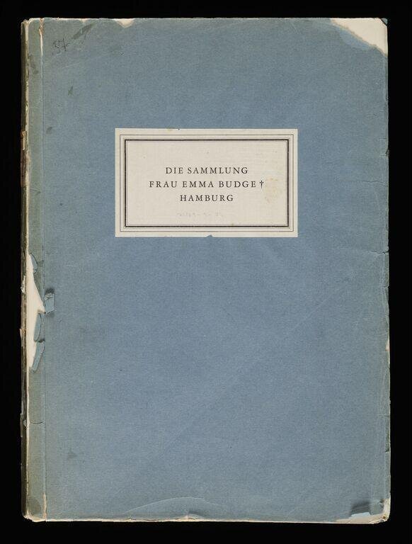 Die Sammlung Frau Emma Budge, Hamburg : Versteigerung am 27., 28. und 29. September 1937