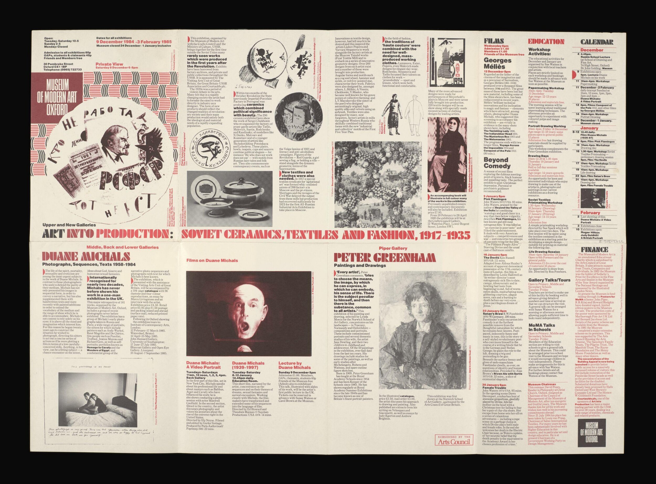 Art into Production: Soviet ceramics, textiles and fashion 1917-1935