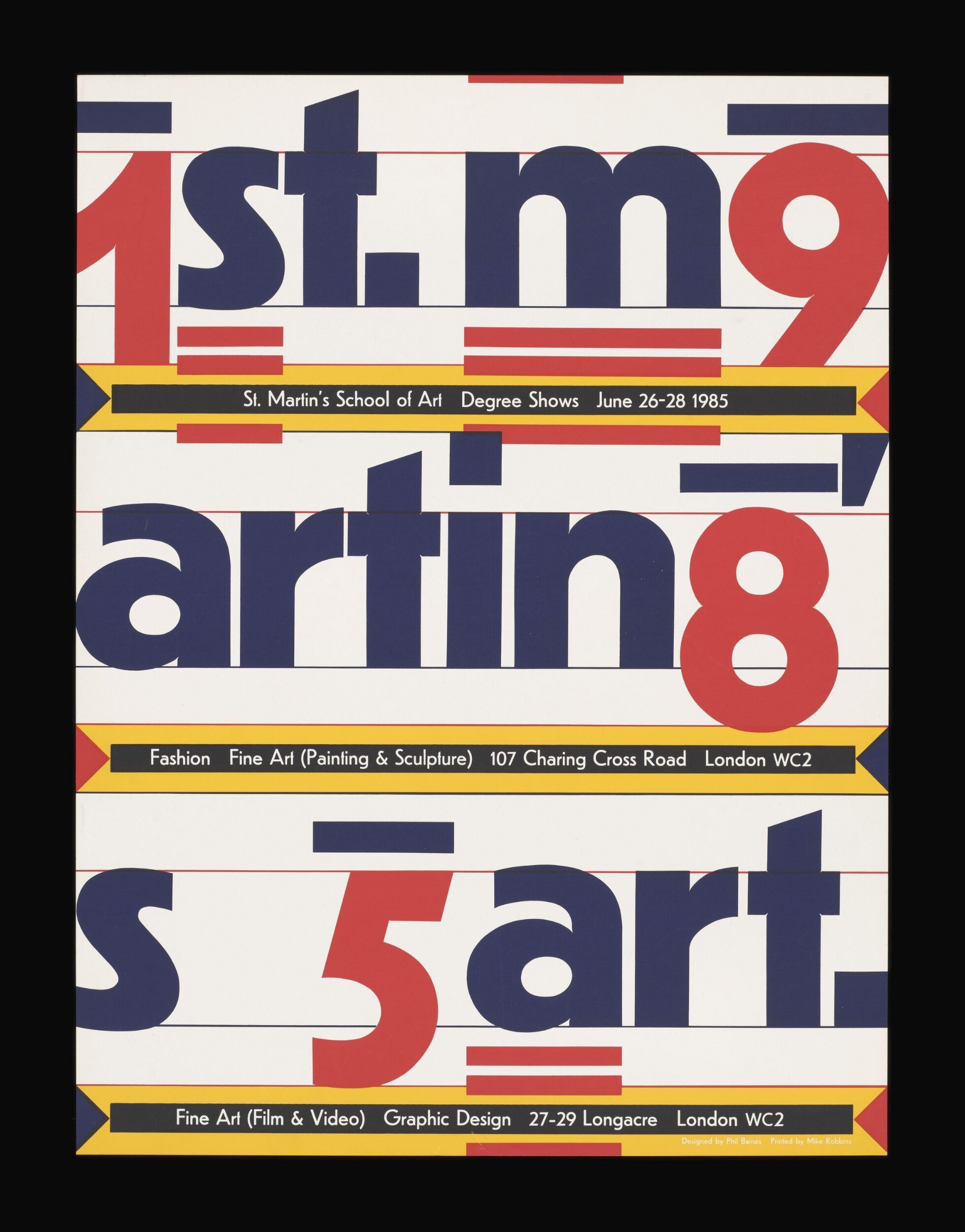 St. Martin's School of Art degree show, 1985