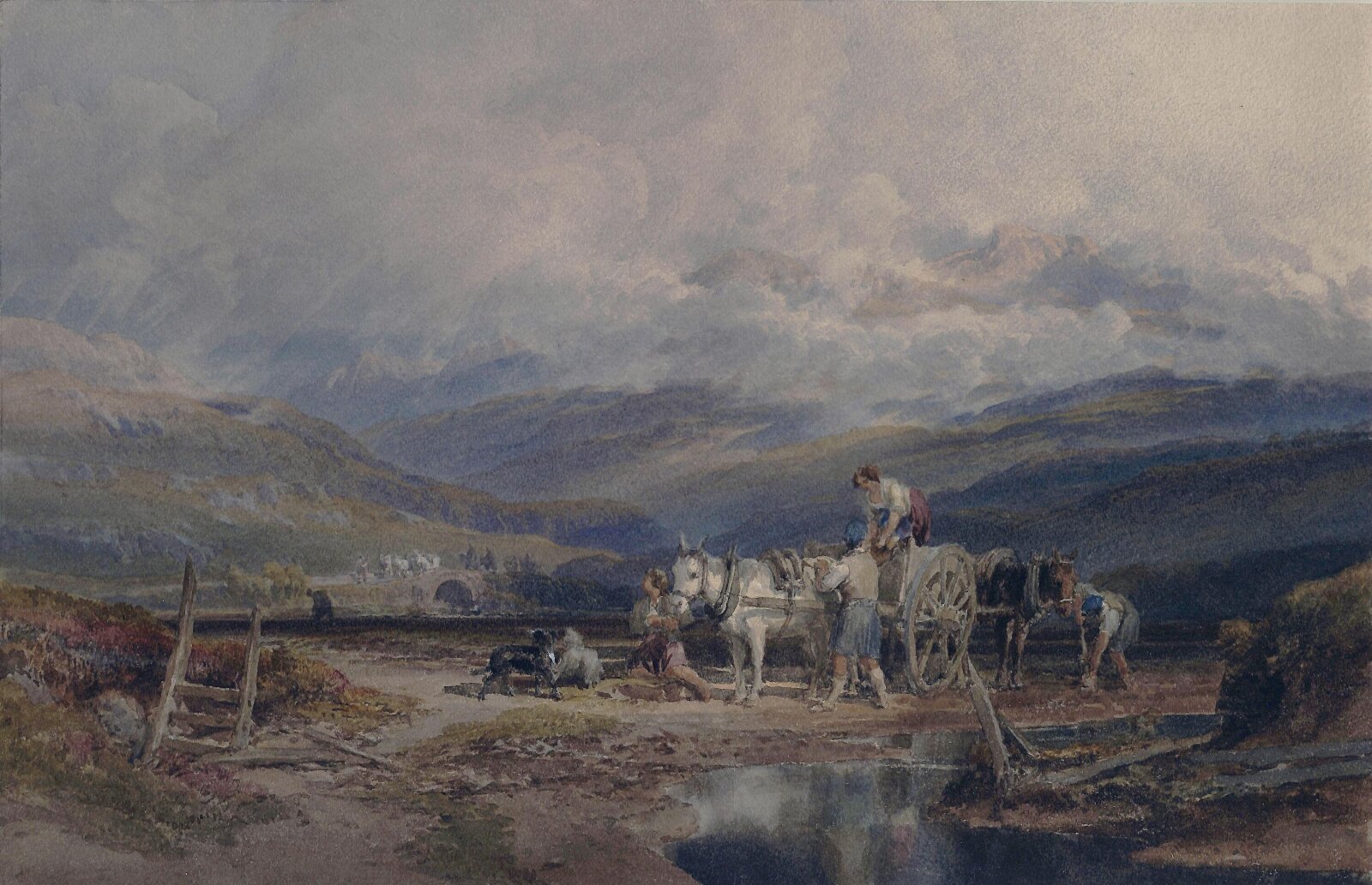 The Peat Cutters, William Leighton Leitch, ca.1850