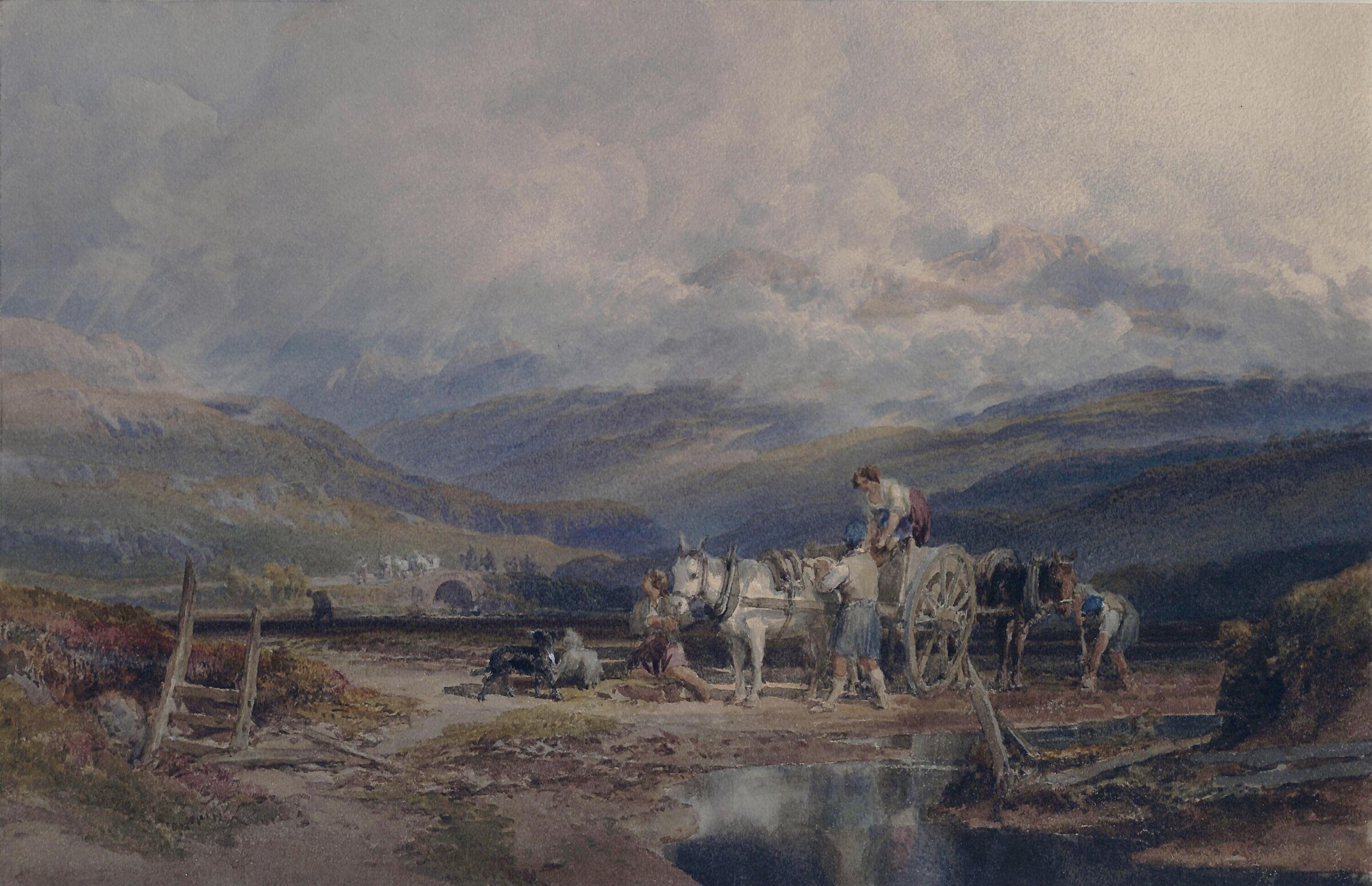 The Peat Cutters, William Leighton Leitch, ca.1850
