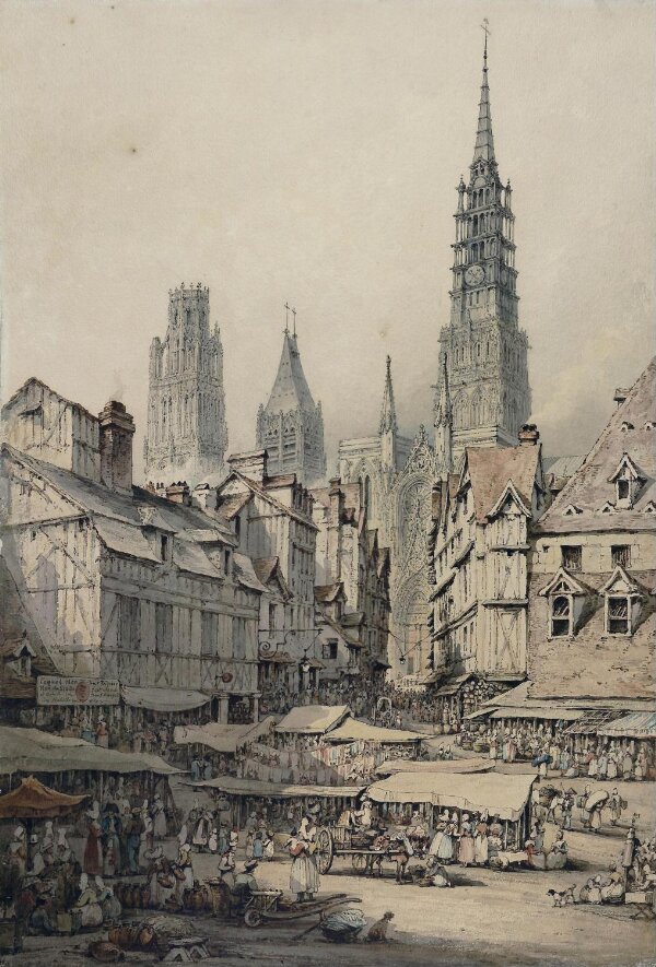 The Market Place at Rouen | V&A Explore The Collections