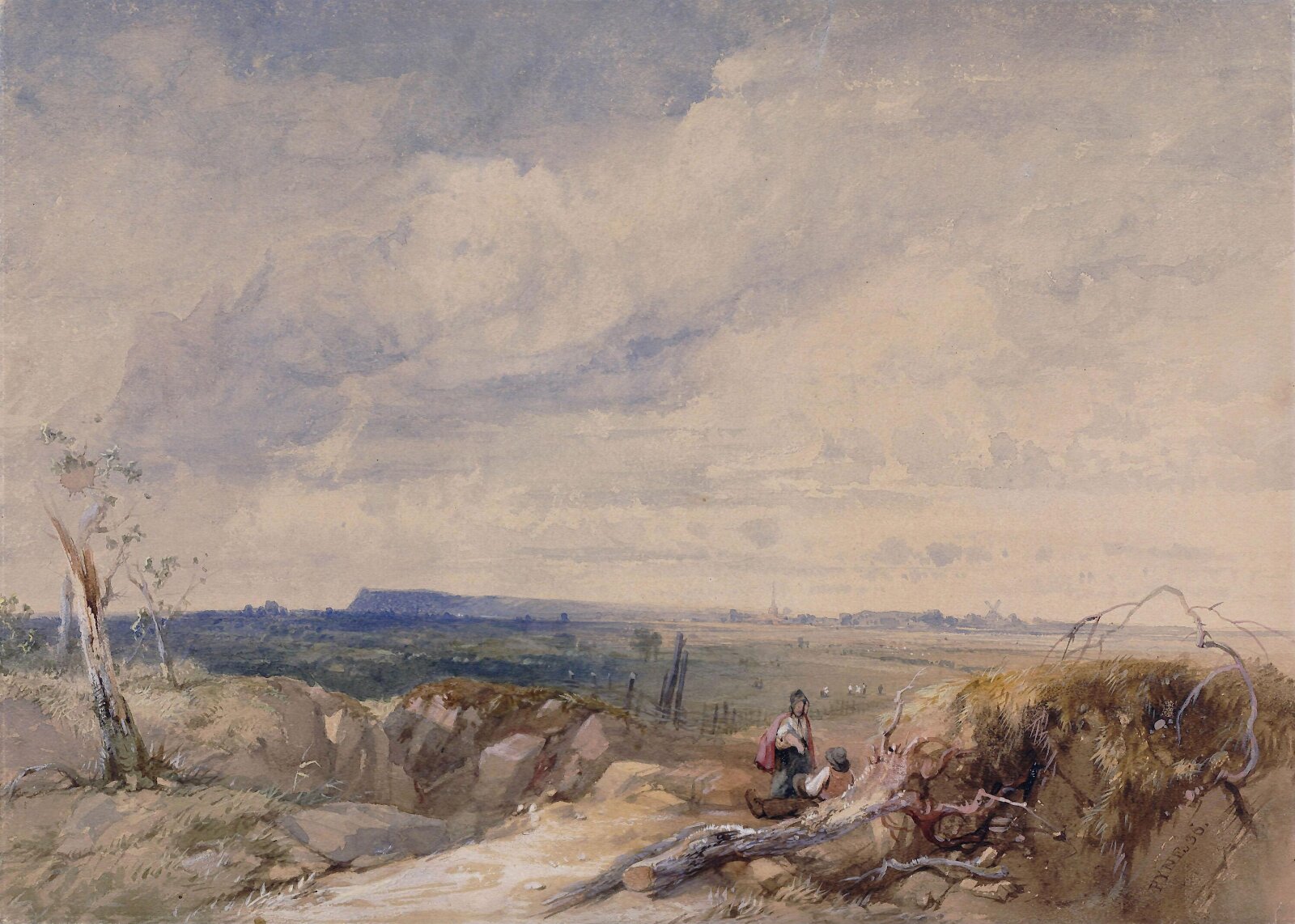 Landscape With Figures, James Baker Pyne, 1836