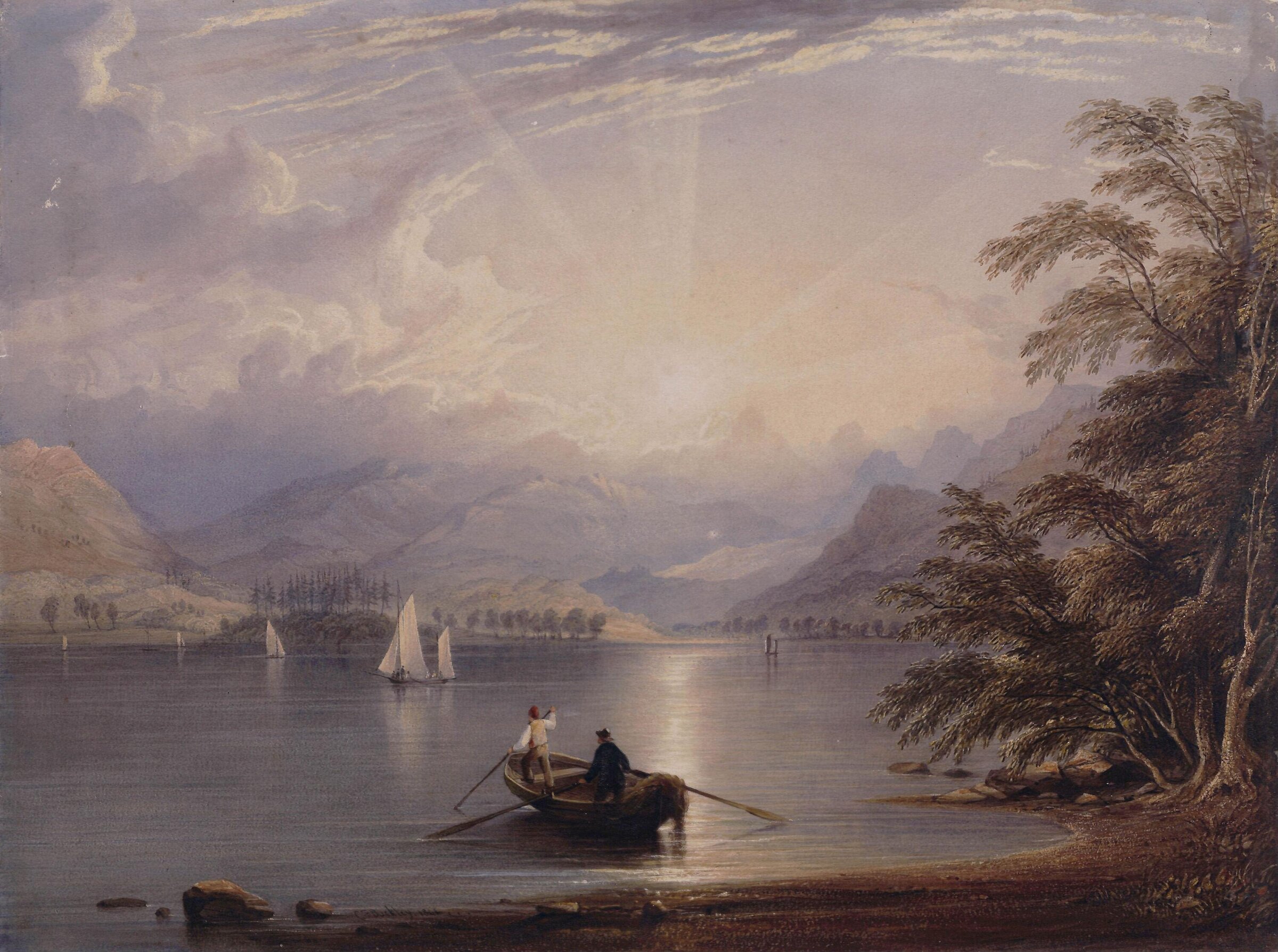 Scene in the English Lake District, Charles Frederick Buckley, 1841