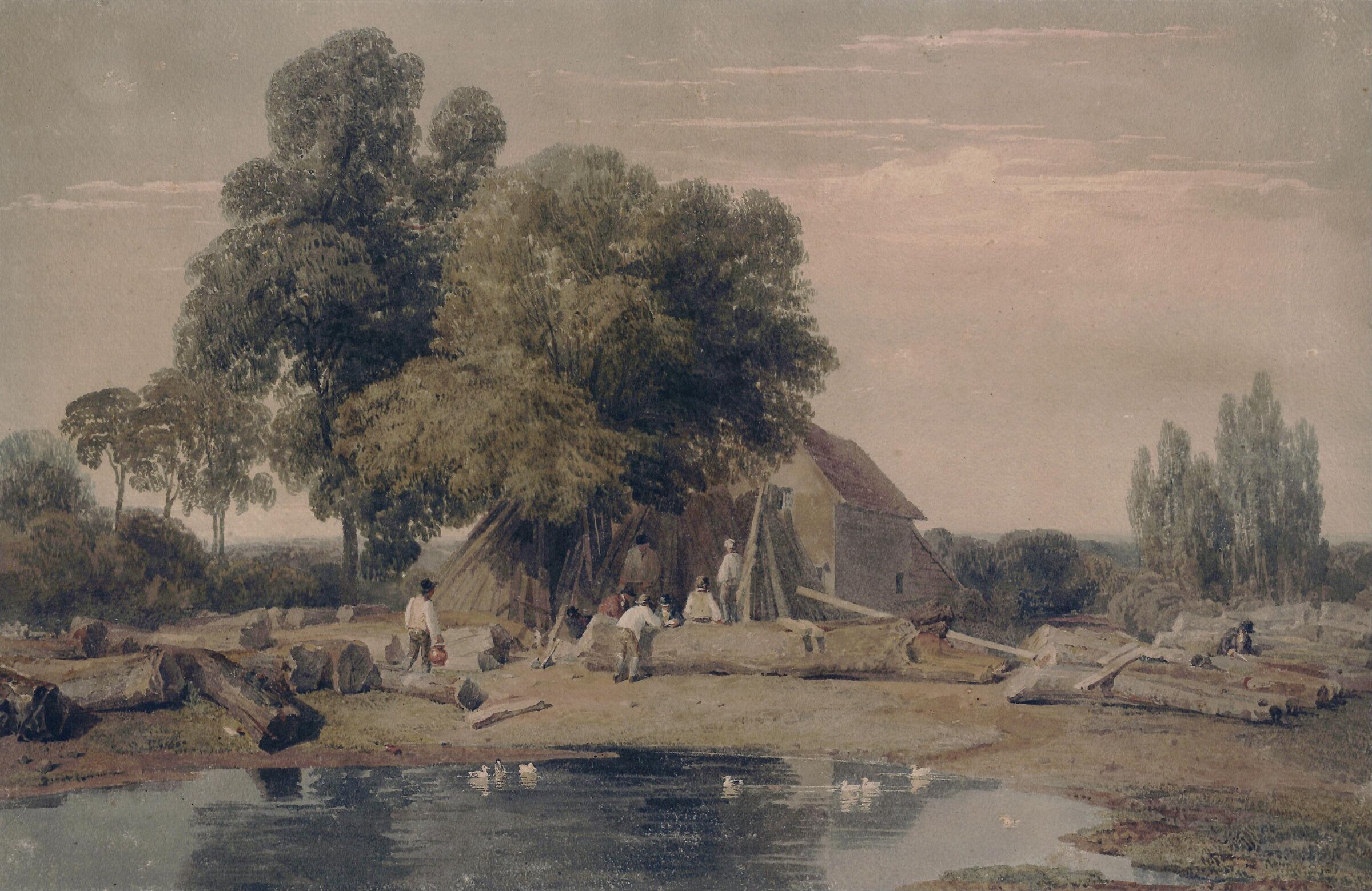 The Timber Yard, Peter de Wint, ca.early 19th century