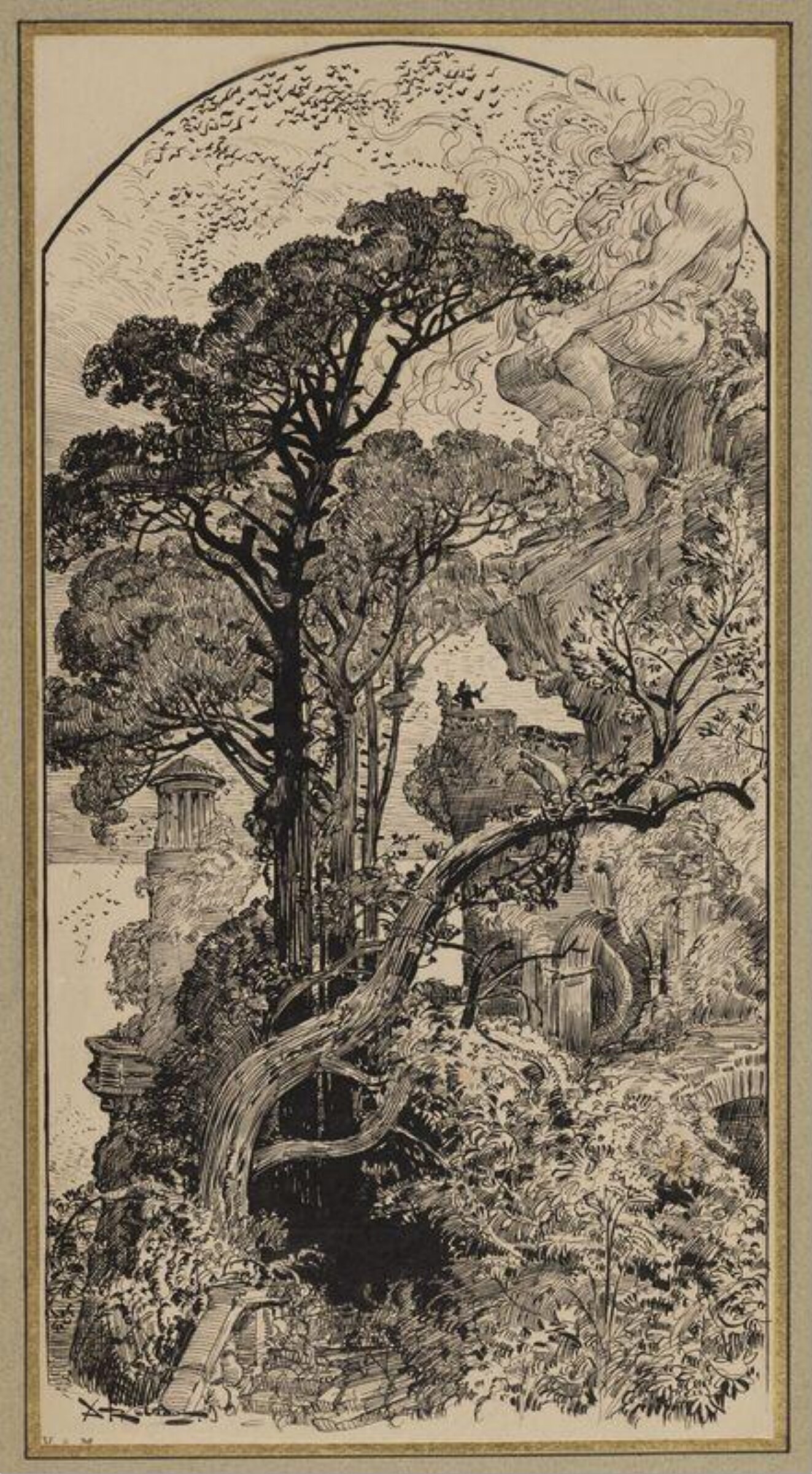 Drawing, Albert Robida, c. 1890-1910