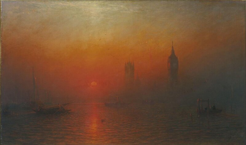The Houses of Parliament from the river