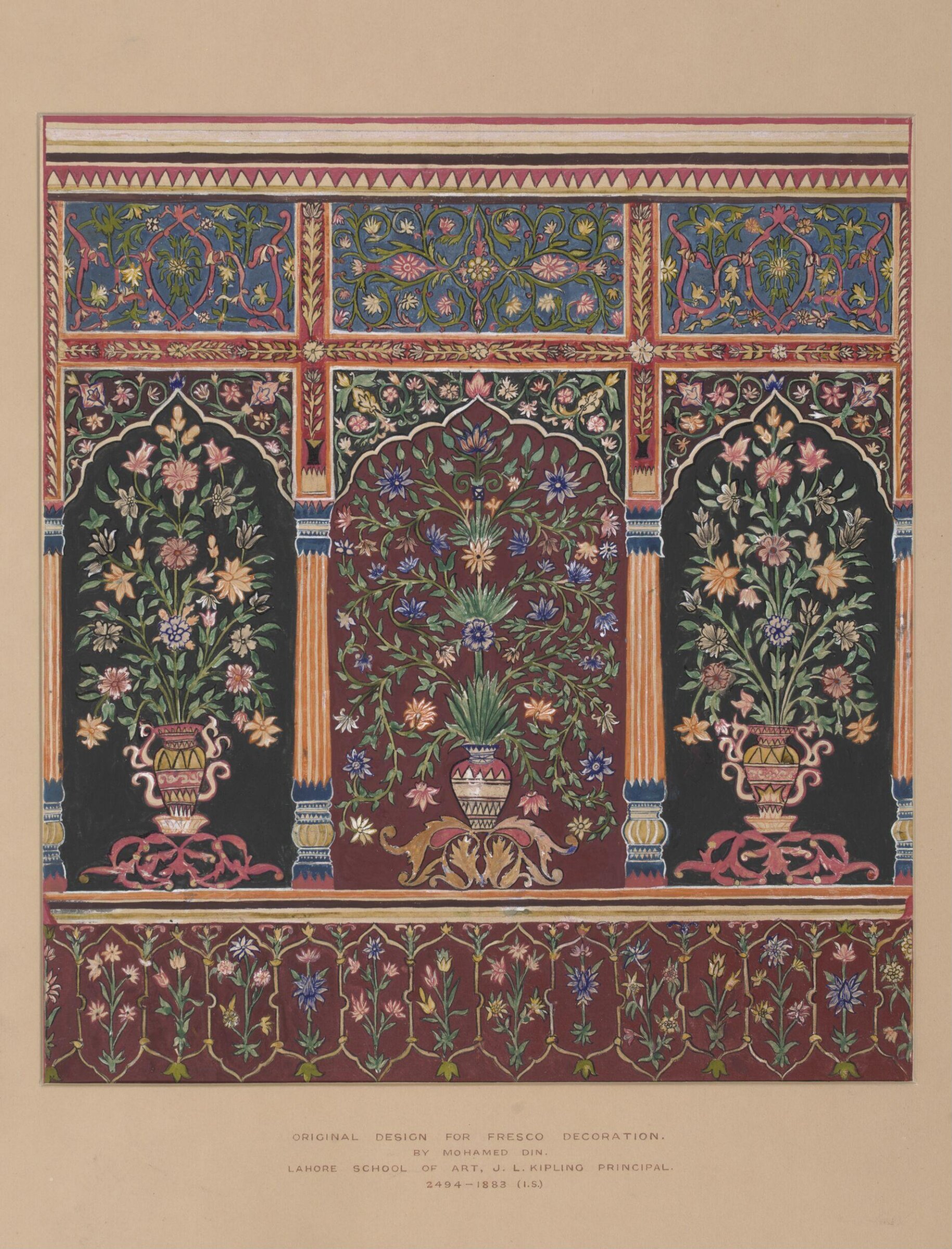 Painting, Din Muhammad, 1870-1883