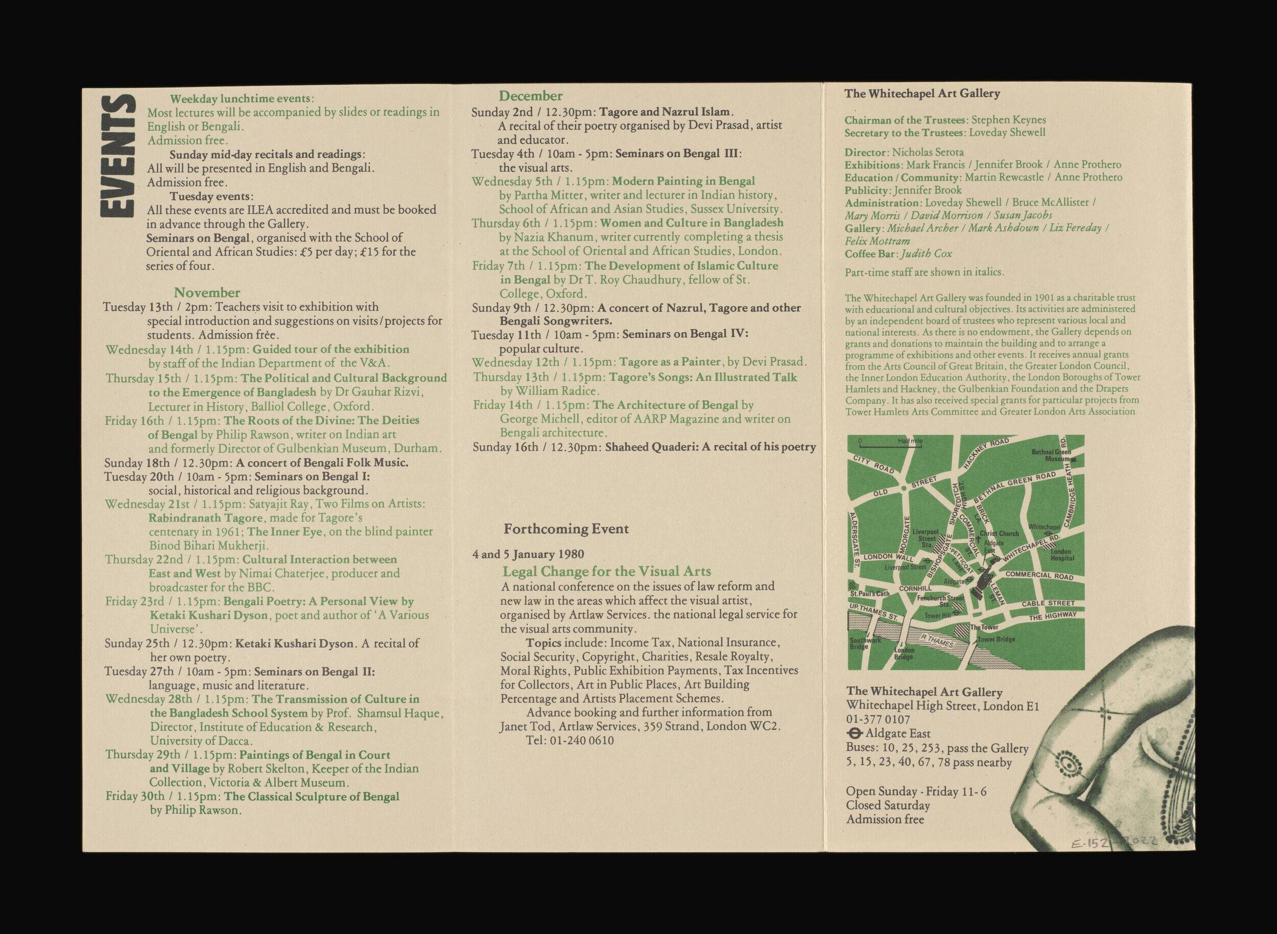 The Whitechapel Art Gallery November-December 1979