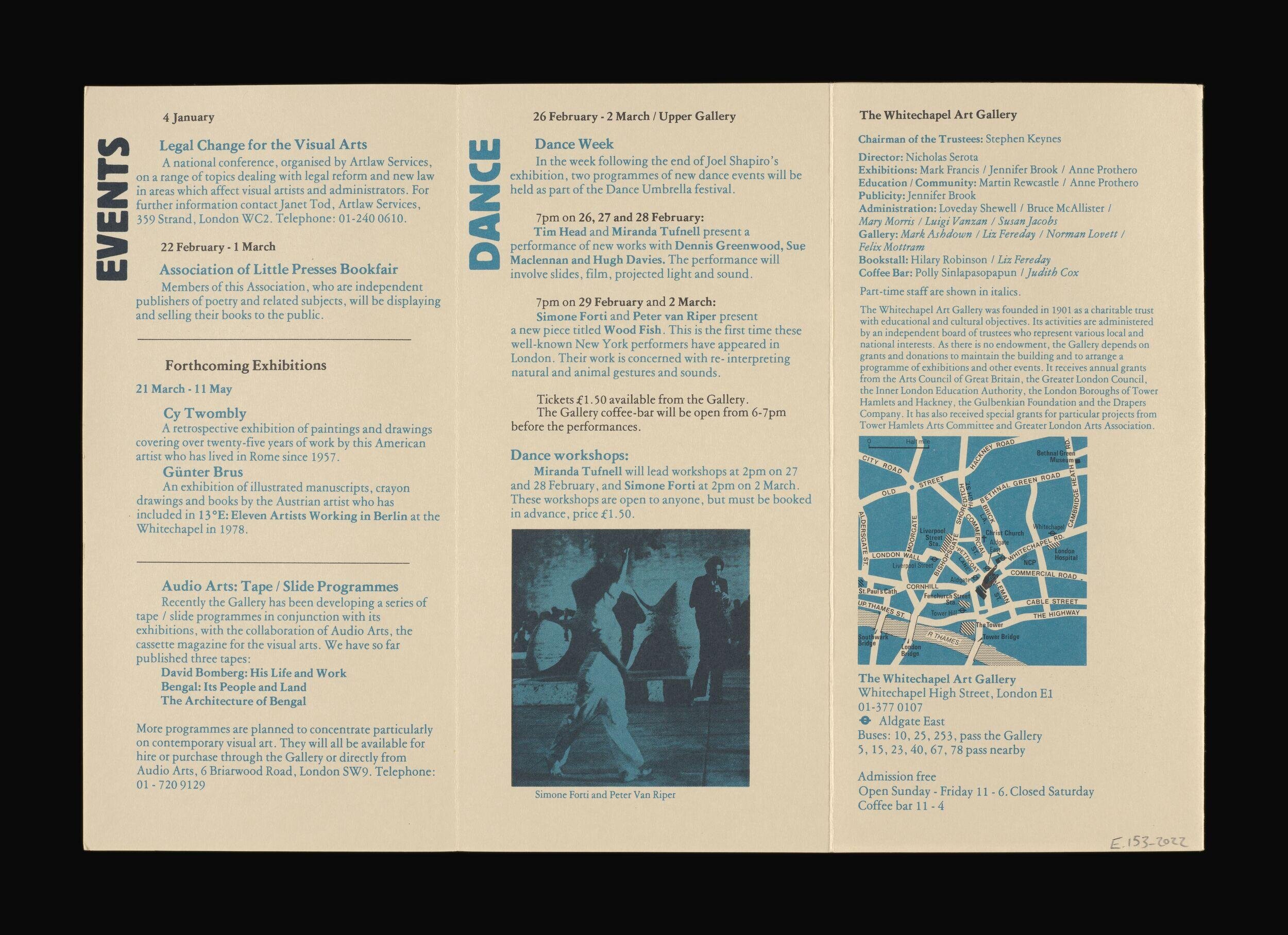 The Whitechapel Art Gallery January-February 1980