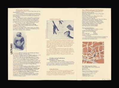 At the Whitechapel Art Gallery September-November 1981