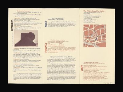 At the Whitechapel Art Gallery November 1981-January 1982