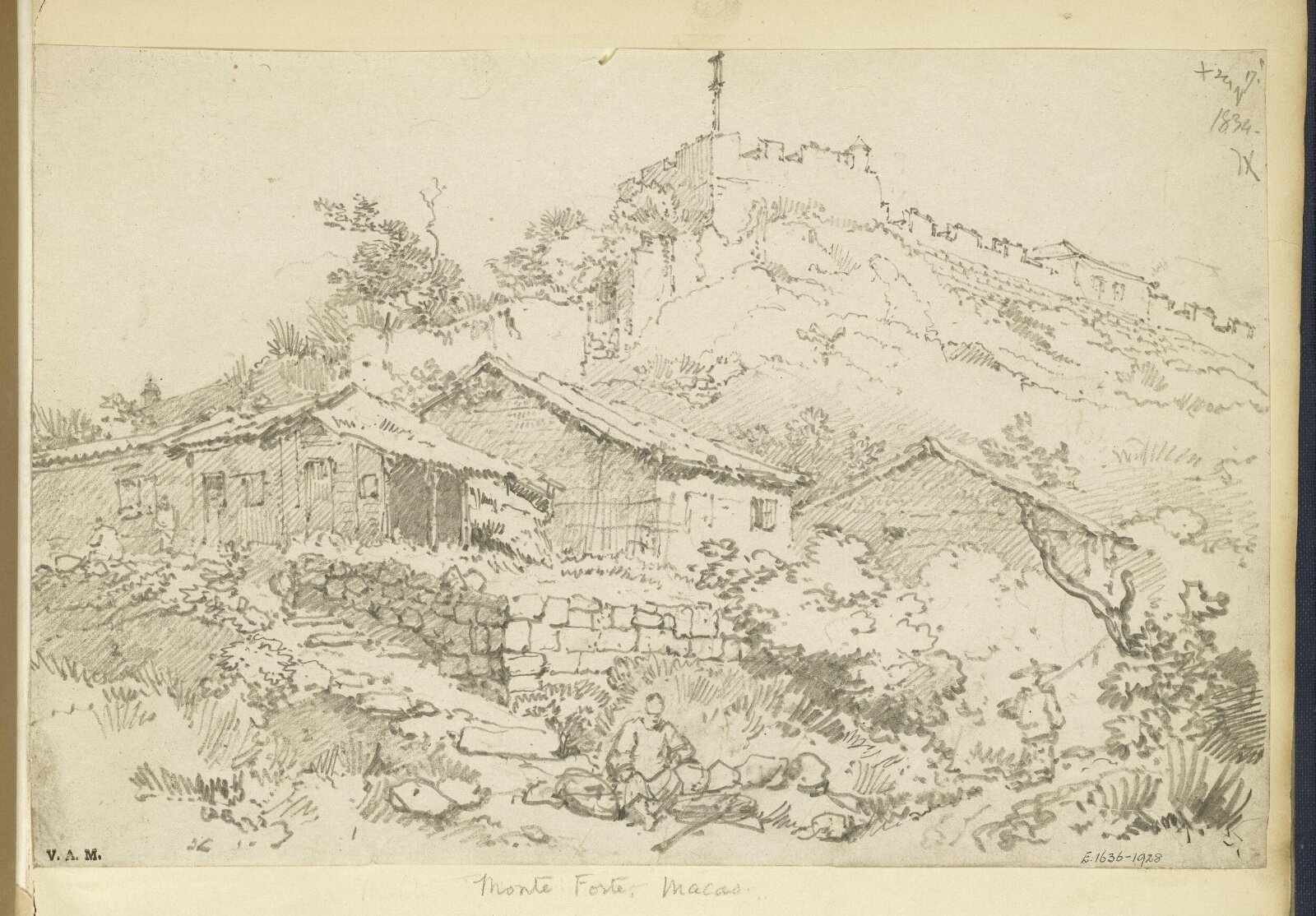 Monte Fort, Macau, George Chinnery, 17/10/1834