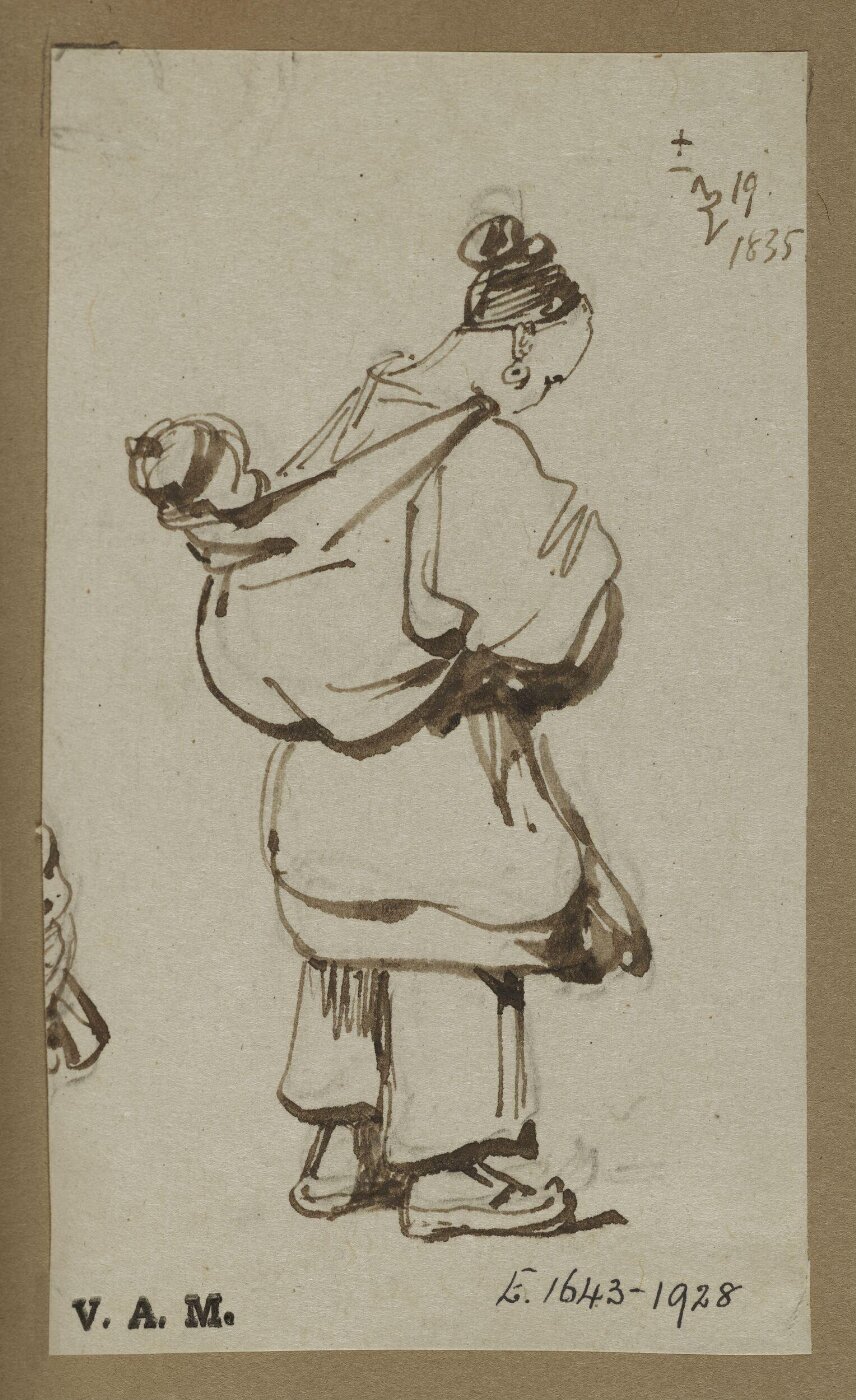 George Chinnery, A Chinese boatwoman with a child in a sling on her back