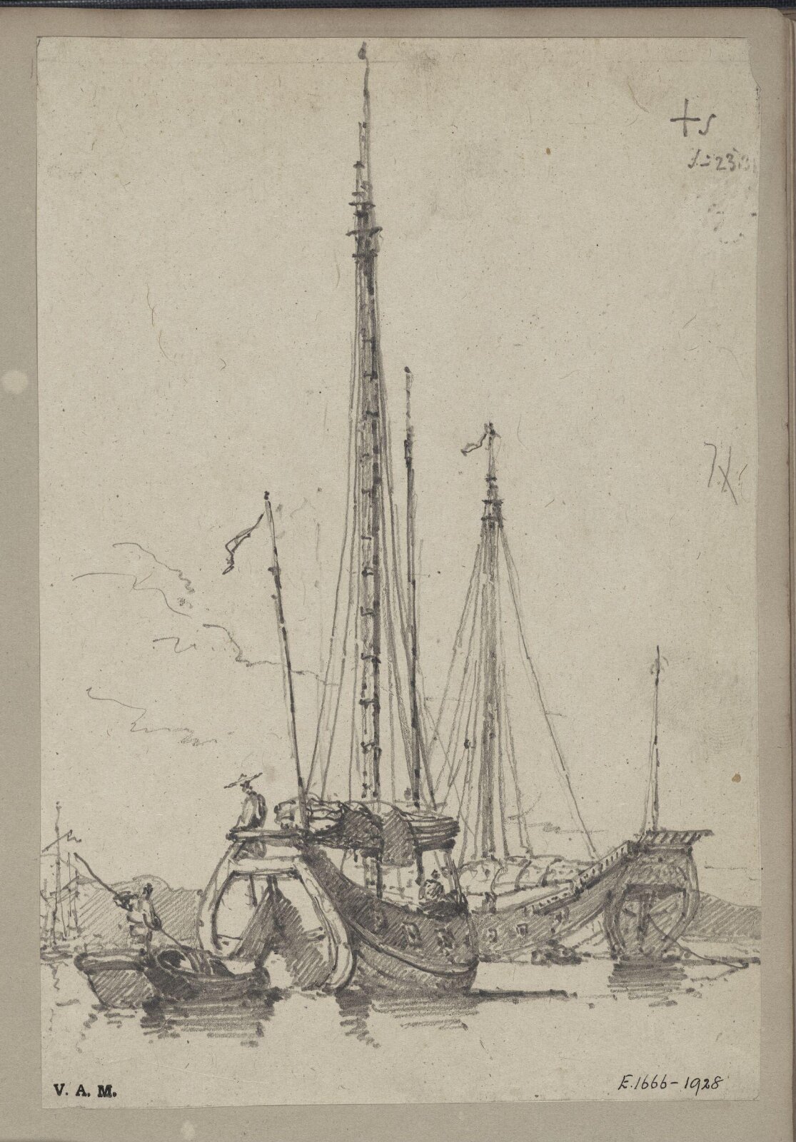 Two junks and a Tanka boat, George Chinnery, 29/09/1825 - 30/05/1852