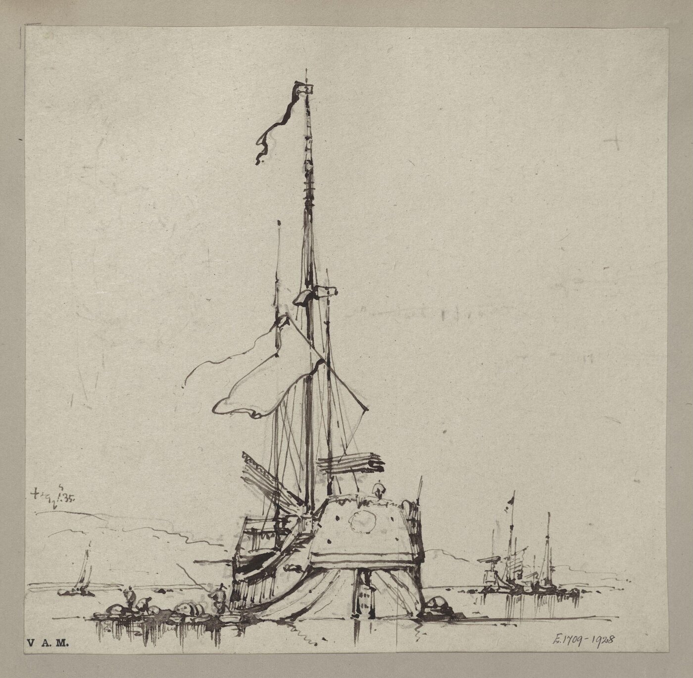 George Chinnery, A junk seen from directly behind