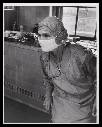 I watched fascinated says Miss Bourke-White, when Dr. Cooper let her watch an operation like hers