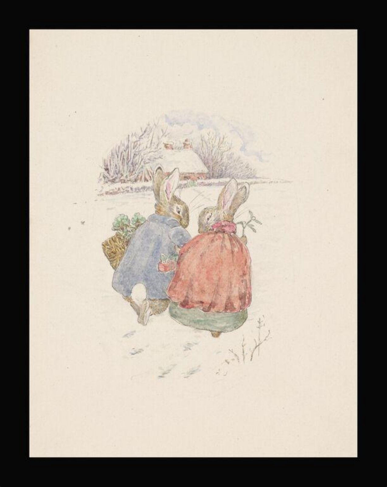 Design for a christmas card, Beatrix Potter, ca. 1890