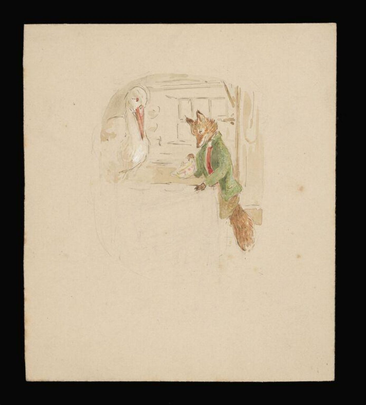 The fox pouring tea, Beatrix Potter, 1919