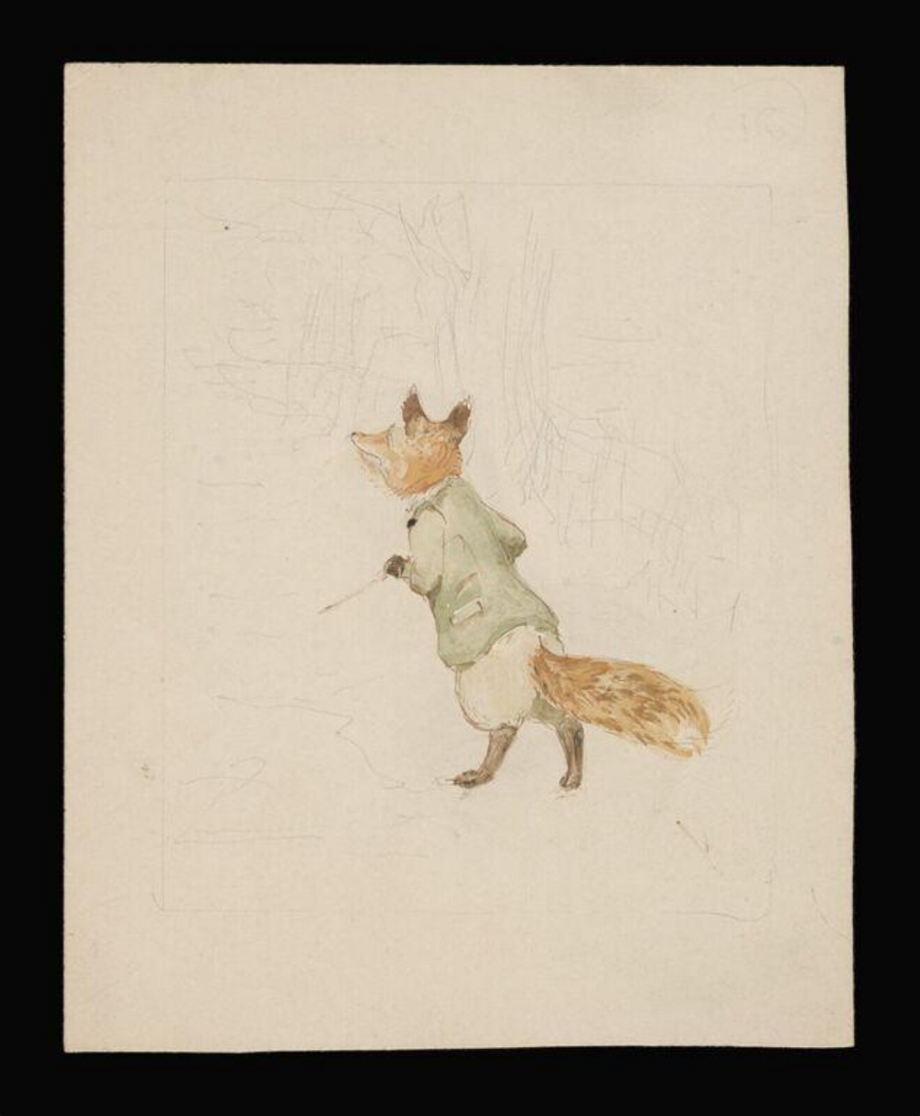 A fox walking through a wood, Beatrix Potter, 1919