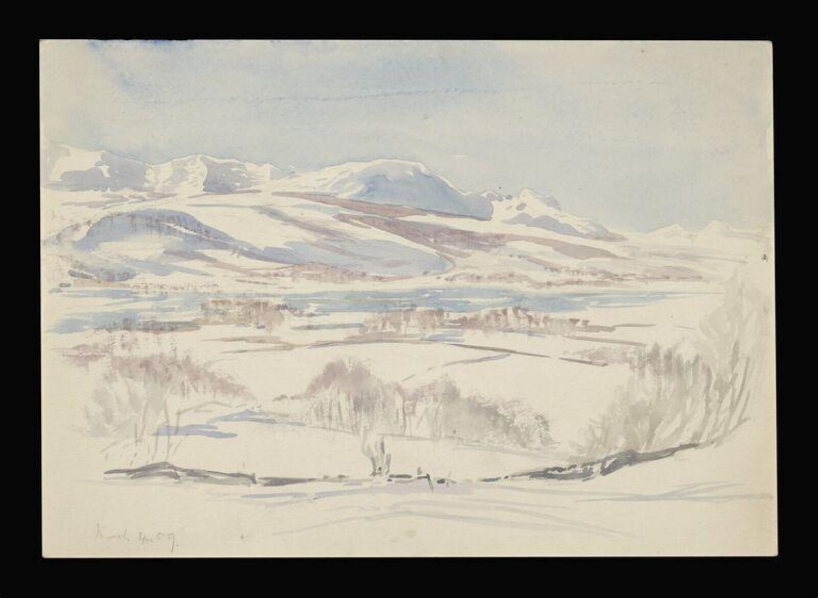 Mountains under snow, Beatrix Potter, 04/03/1909