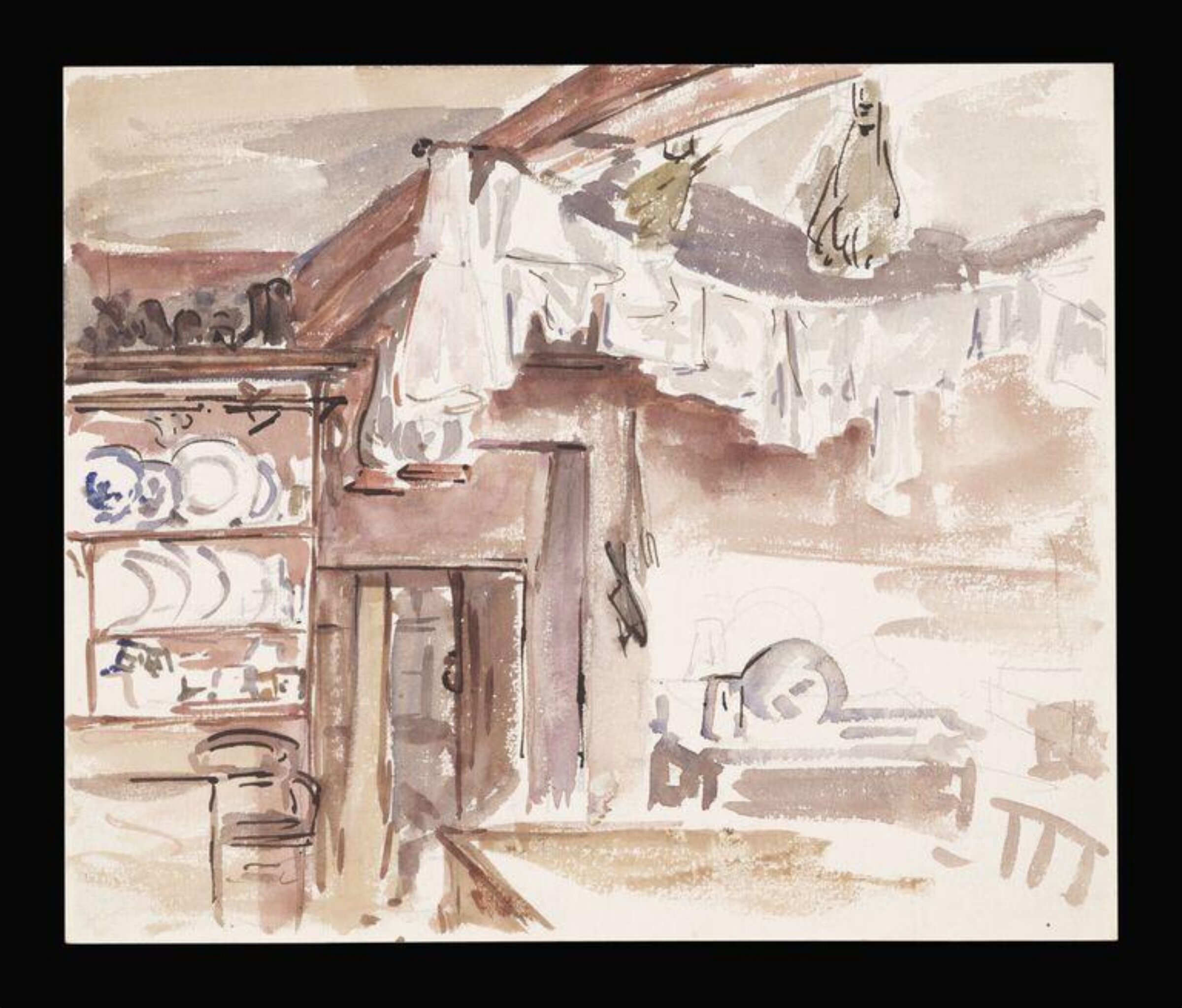Study for Mrs Tiggy-winkle's kitchen, Beatrix Potter, ca. 1905