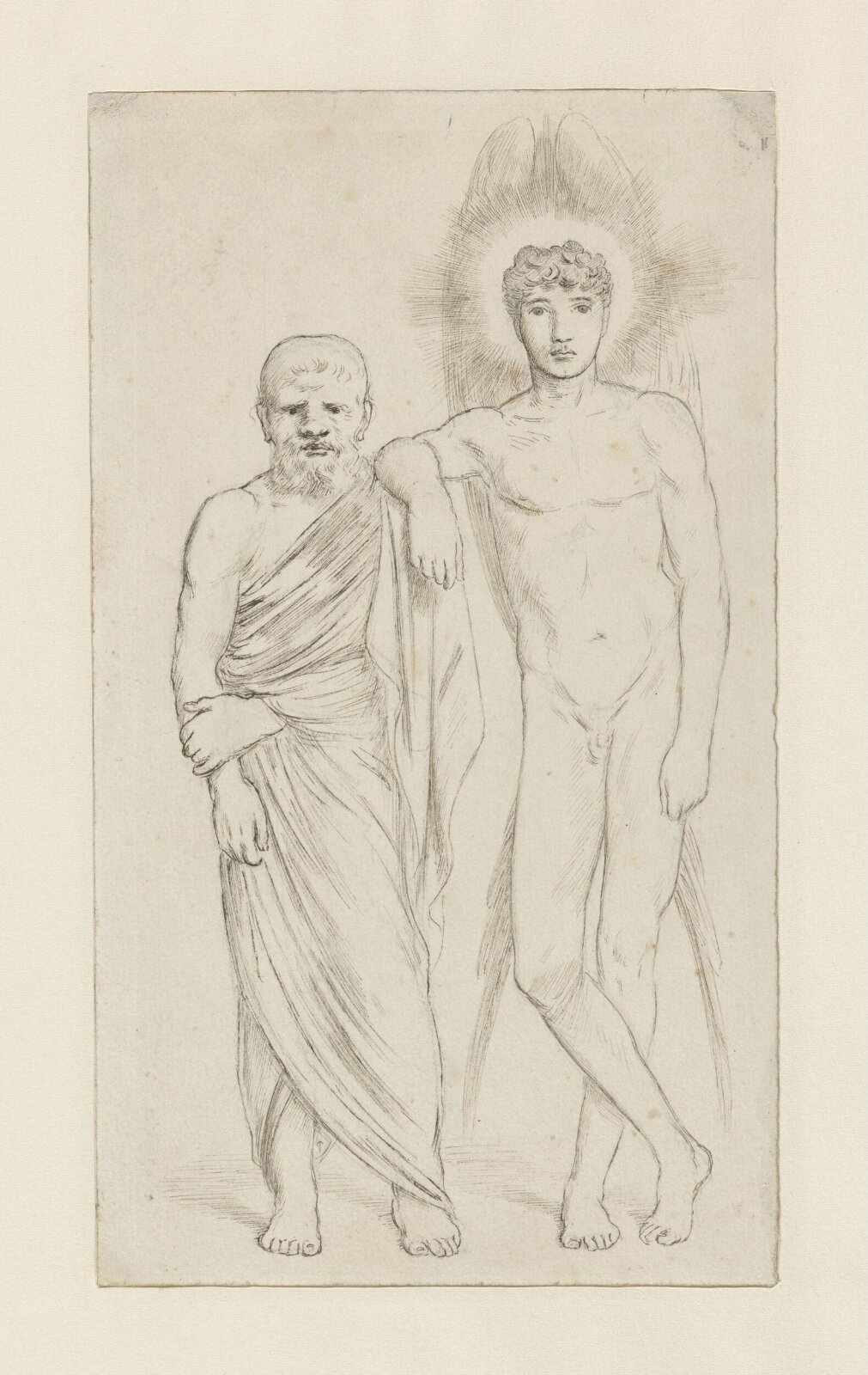 Socrates and his Agathadaemon, Simeon Solomon, ca. 1865