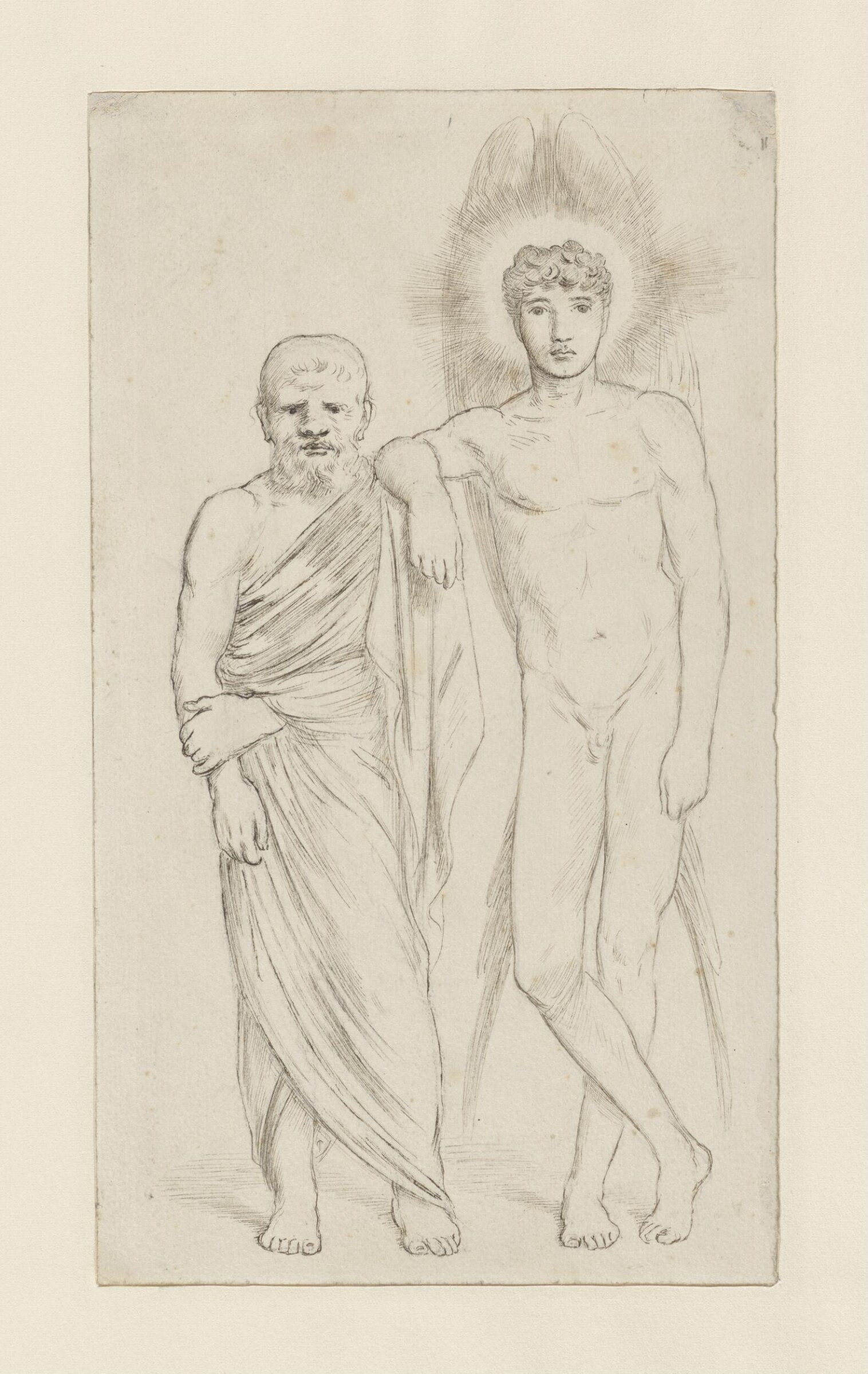 Socrates and his Agathadaemon, Simeon Solomon, ca. 1865