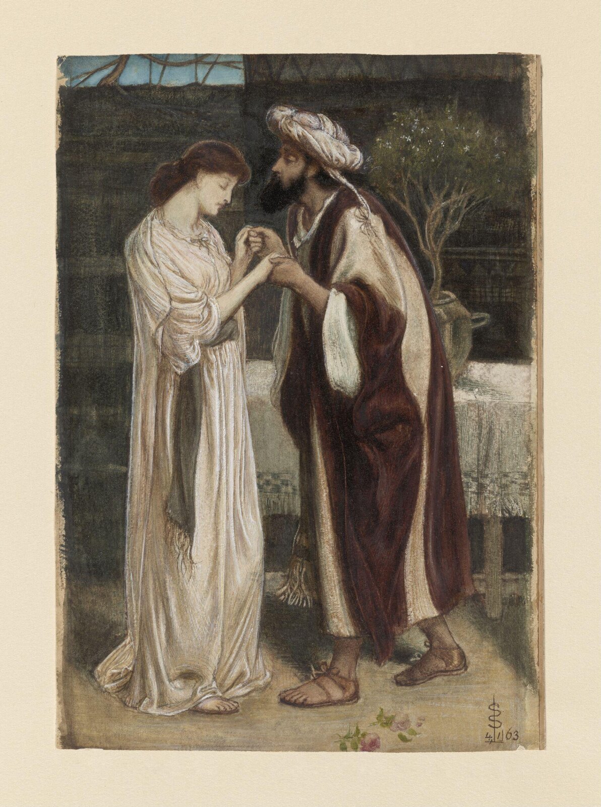 Isaac and Rebekah, Simeon Solomon, 1863